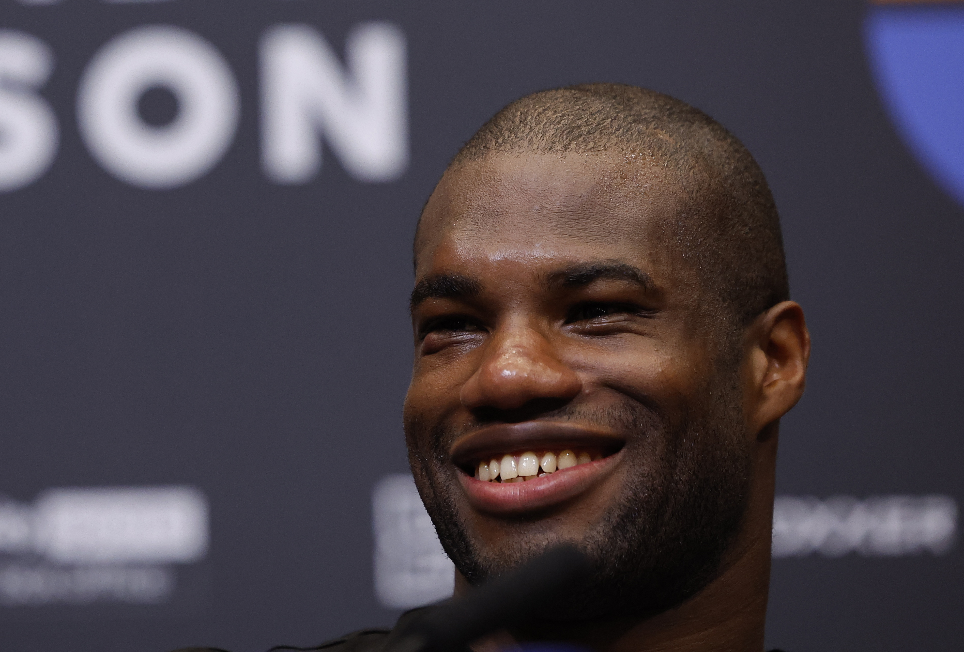 Boxing - Daniel Dubois v Anthony Joshua - IBF World Heavyweight Title - Wembley Stadium, London, Britain - September 21, 2024 Daniel Dubois during the press conference after winning his fight against Anthony Joshua Action Images via Reuters/Andrew Couldridge