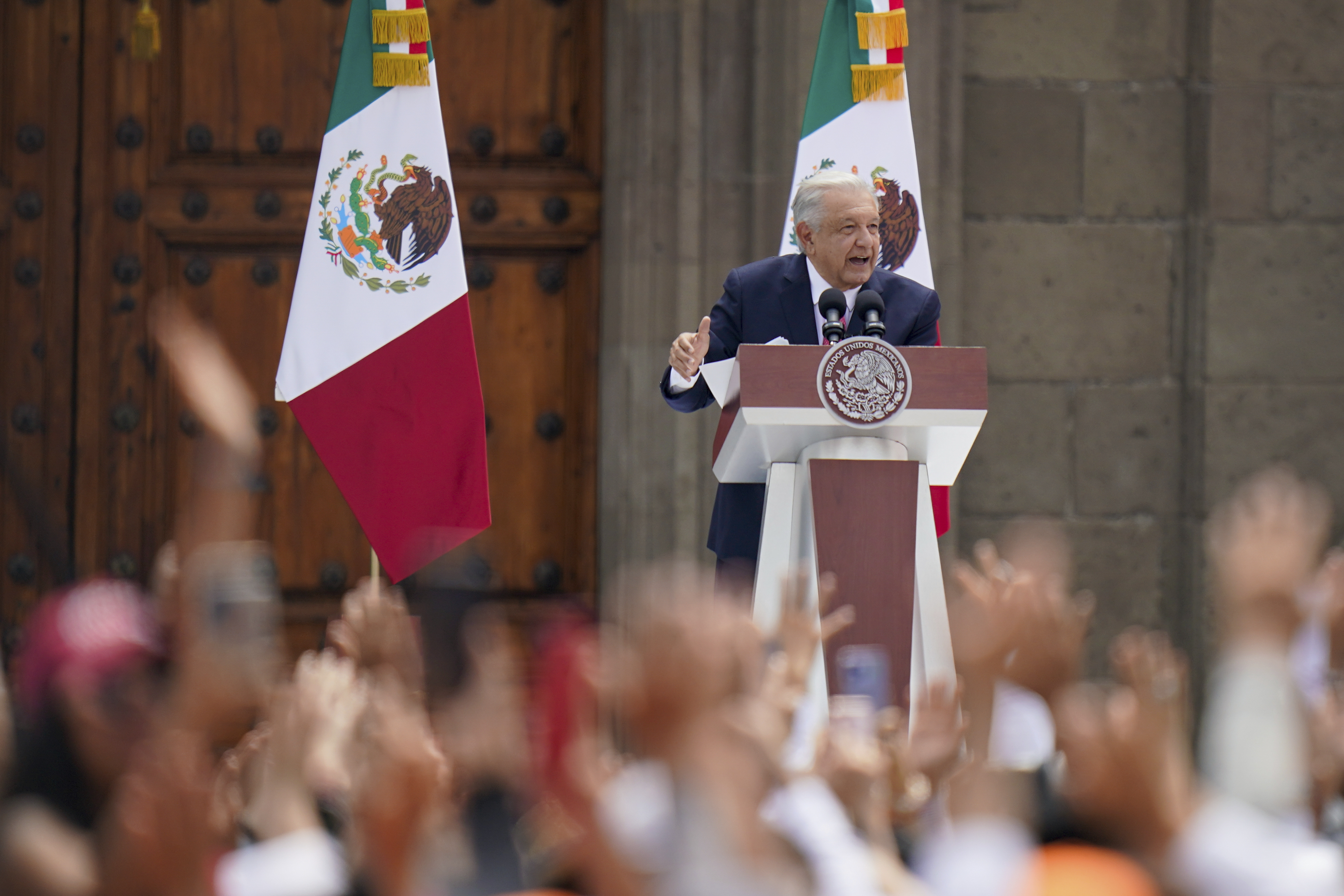 Outgoing President Andres Manuel Lopez Obrador delivers his last State of the Union