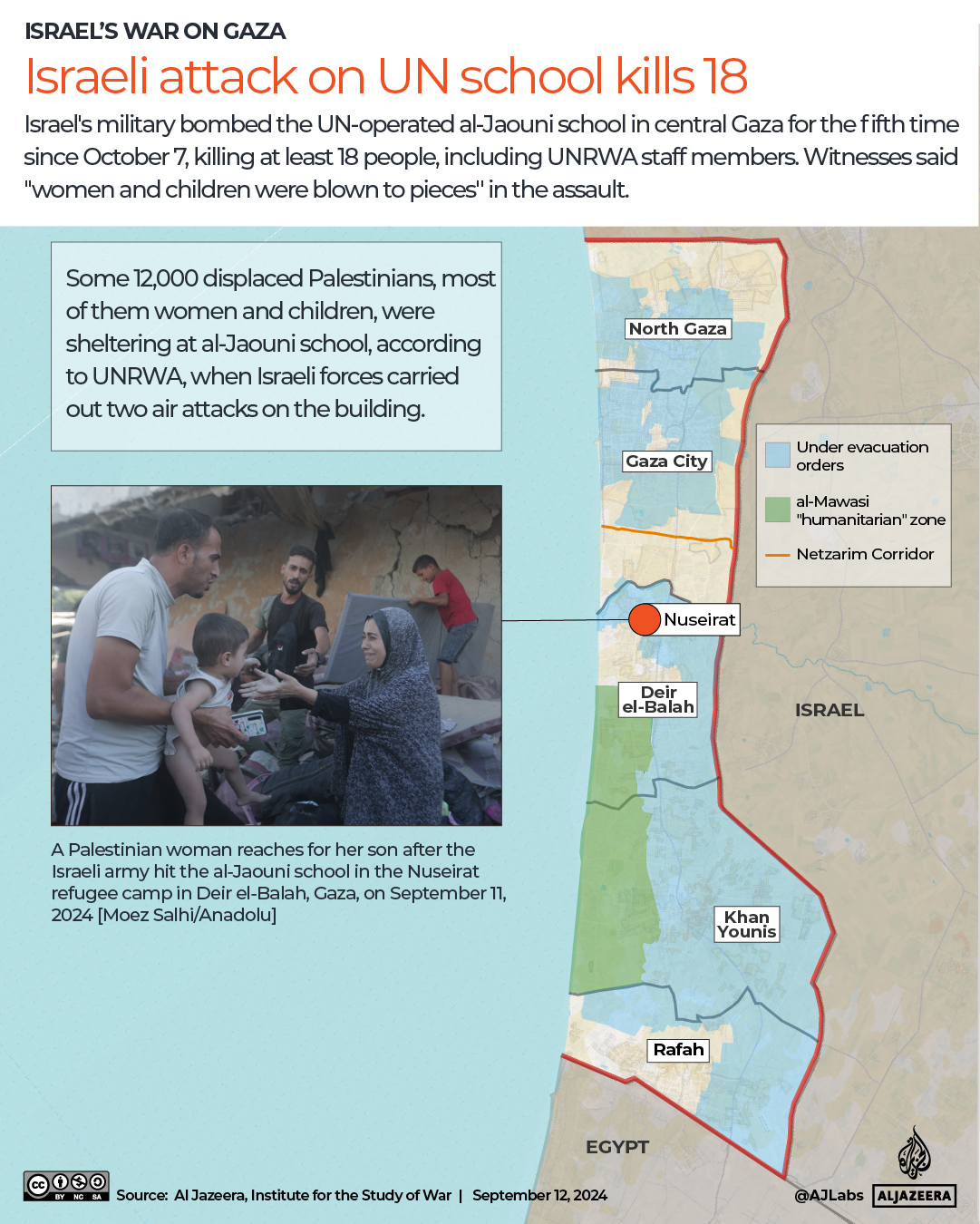 INTERACTIVE-Israeli attack on al-Jaouini school- September 12, 2024
