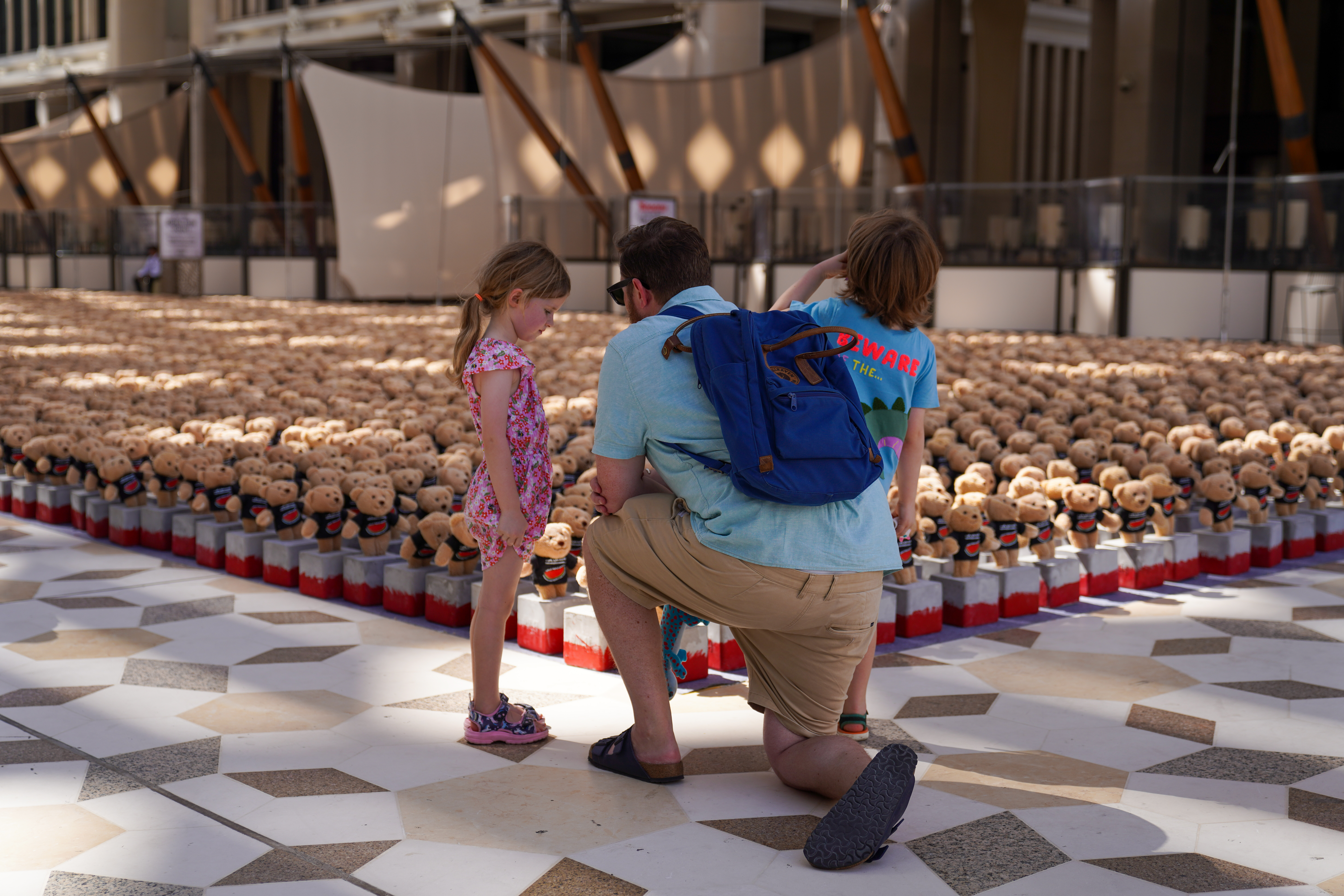 Charitable art installation titled "Echo of Lost Innocence", Doh