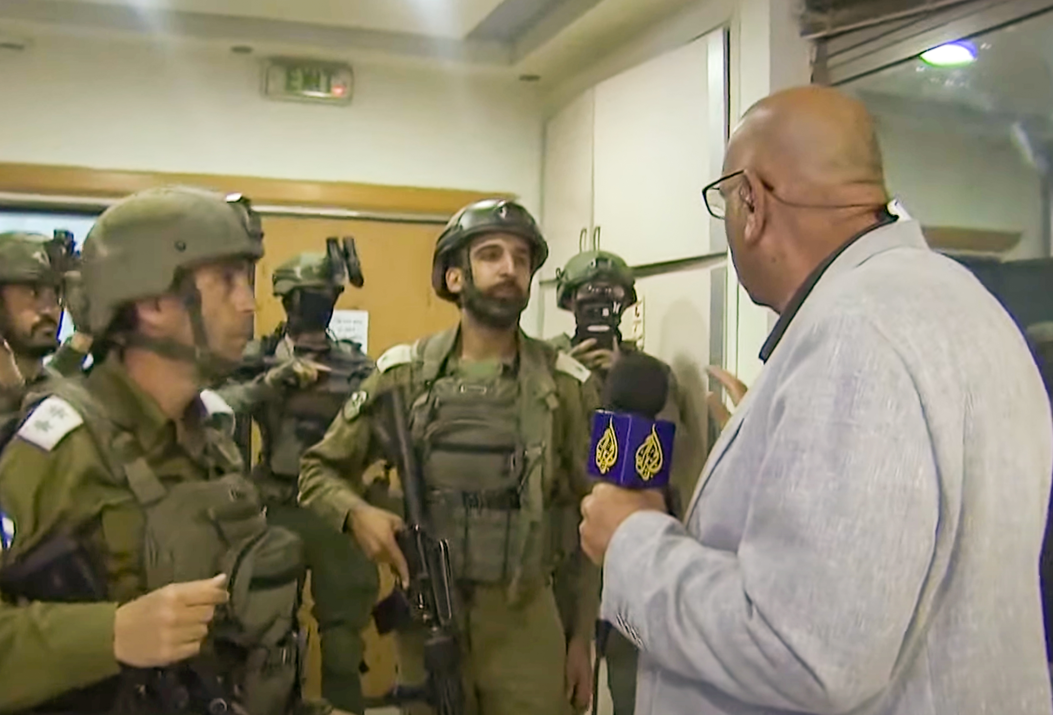 Israeli soldiers raid, order closure of Al Jazeera office in Ramallah [Screengrab/Al Jazeera