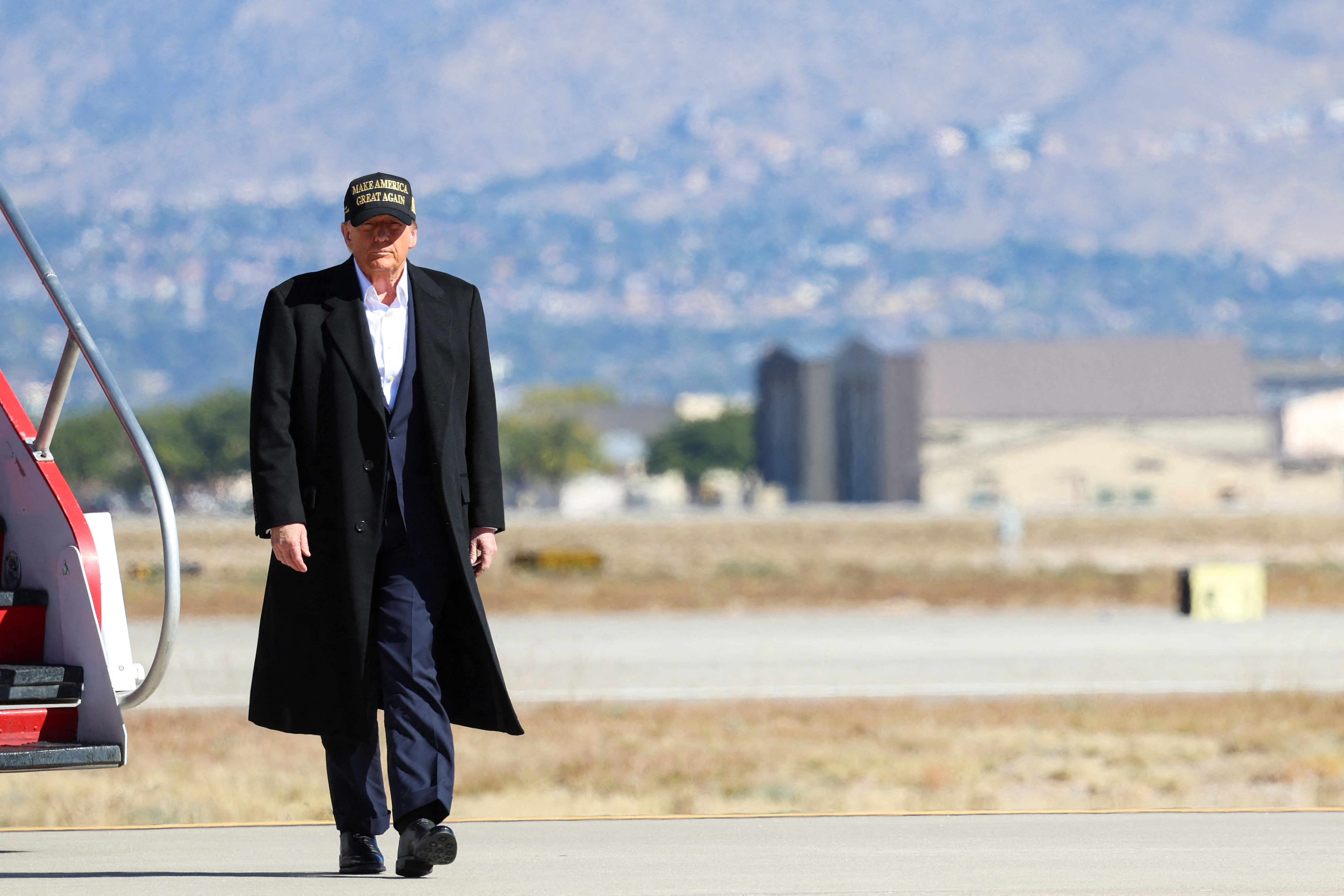 Trump walks in New Mexico