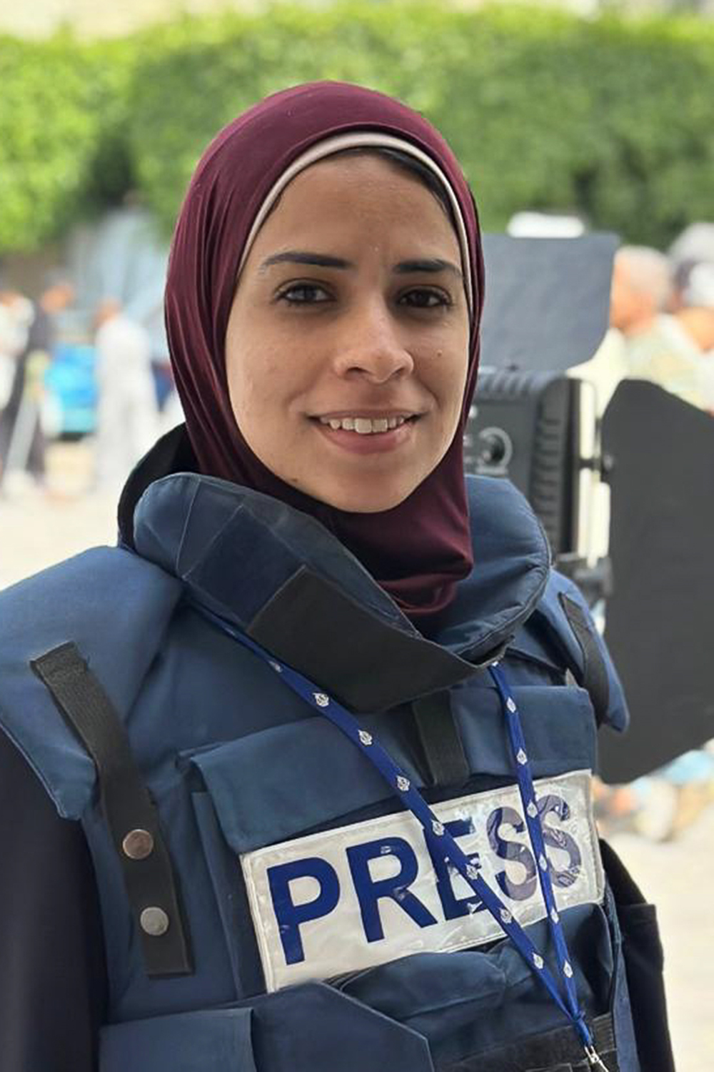 Maram Humaid on location in Gaza.