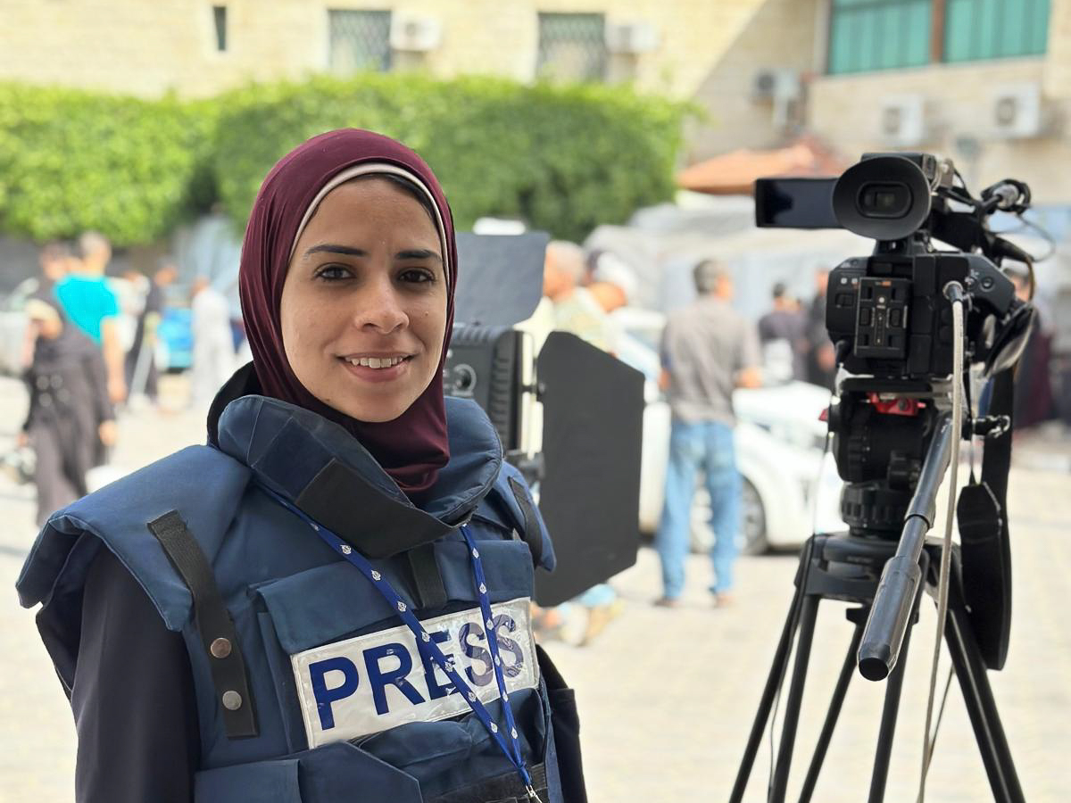 Maram Humaid on location in Gaza during Israel's war on the enclave