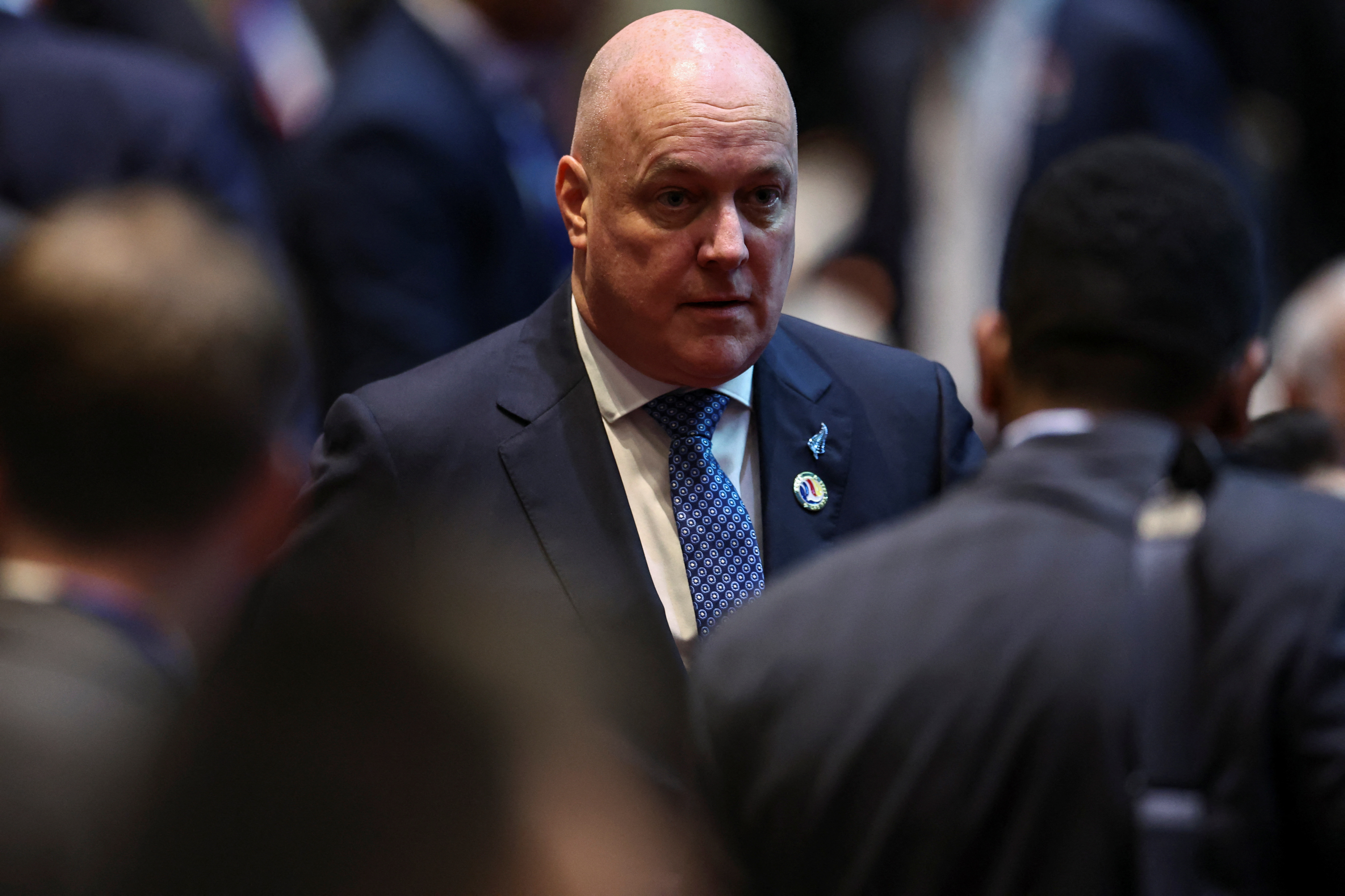 New Zealand's Prime Minister Christopher Luxon attends the 19th East Asia Summit (EAS) at the National Convention Centre, in Vientiane, Laos, October 11, 2024.