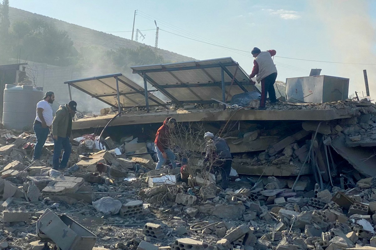 Aftermath of Israeli strikes on the eastern Lebanese city of Baalbek