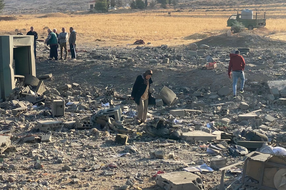 Aftermath of Israeli strikes on the eastern Lebanese city of Baalbek
