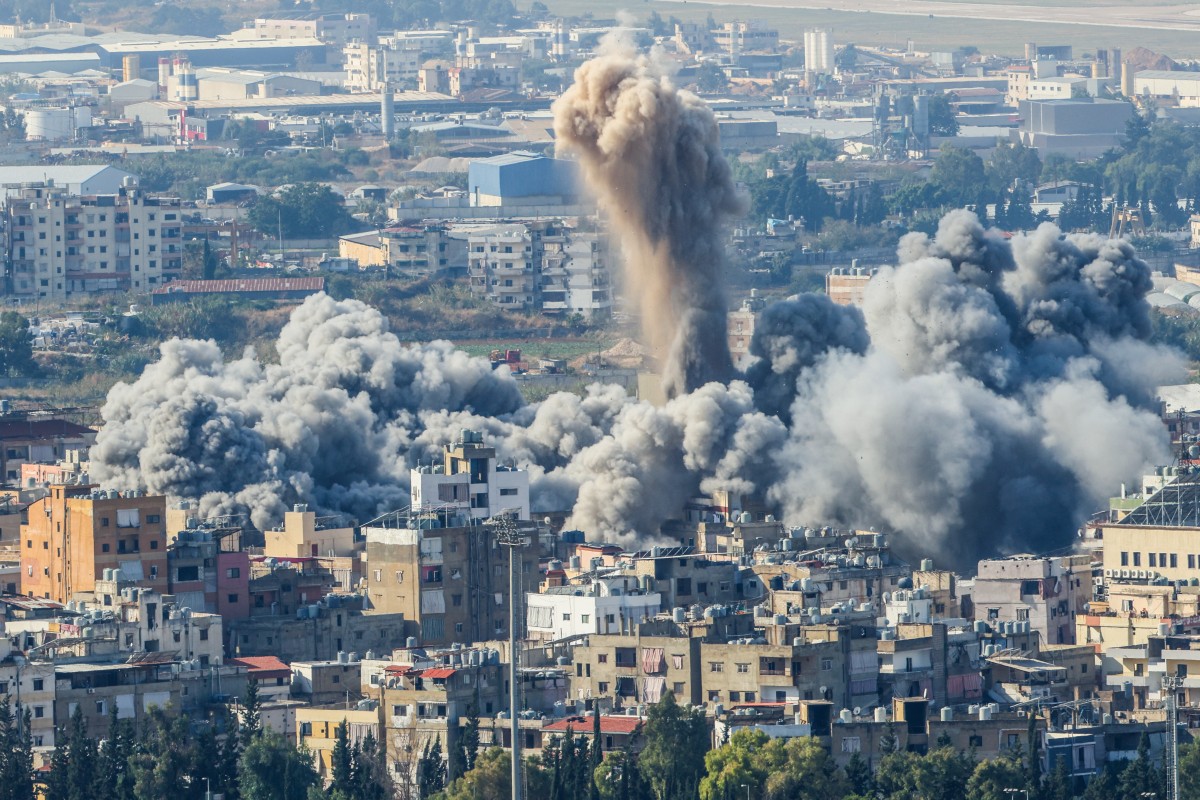 Aftermath of Israeli strikes on Beirut's southern suburbs