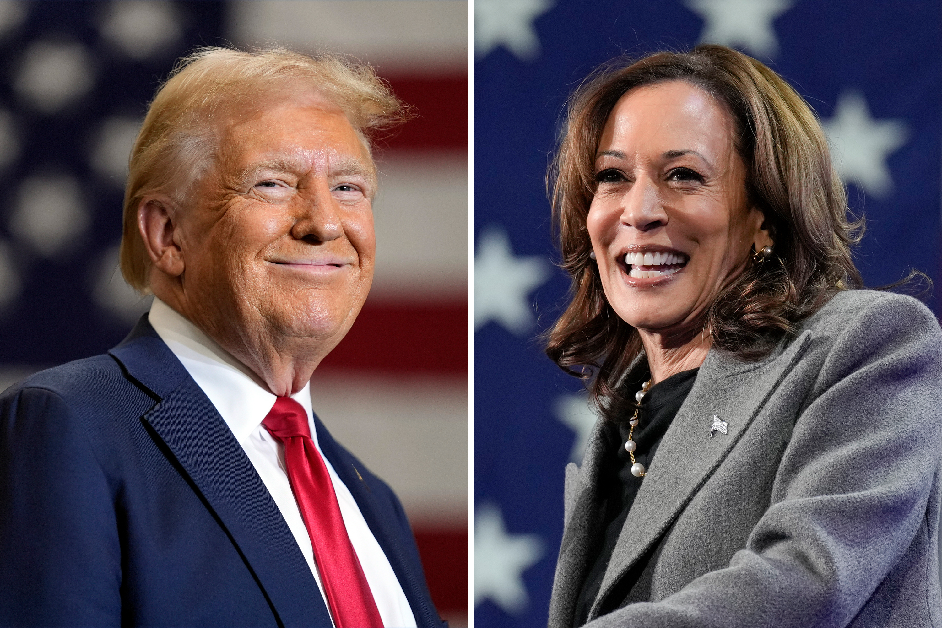 Trump and Harris