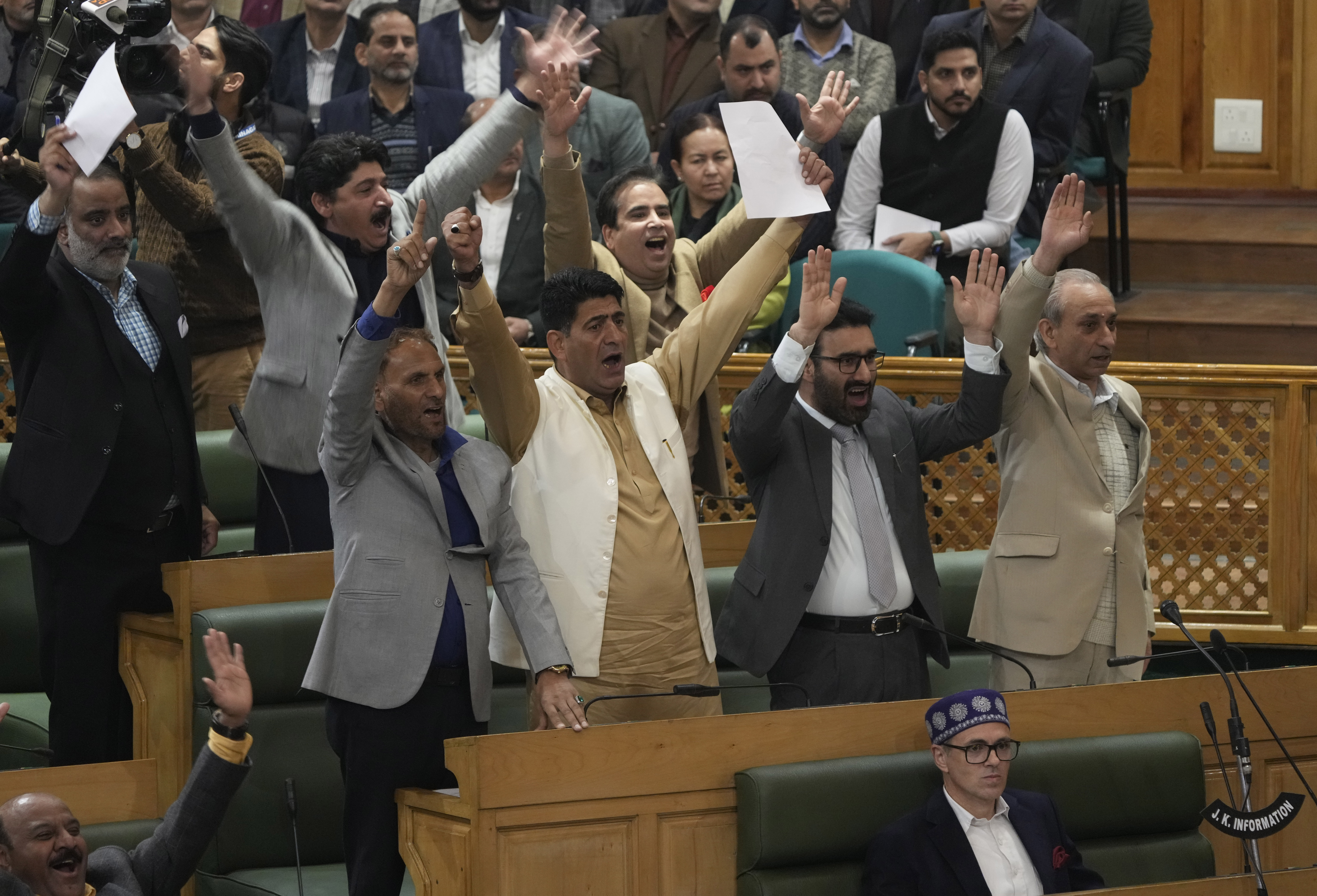 BJP members in Indian-administered Kashmir