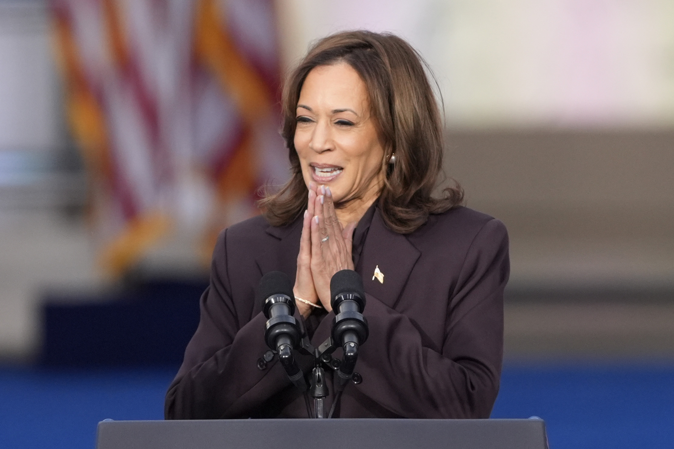 Vice President Kamala Harris delivers a concession speech