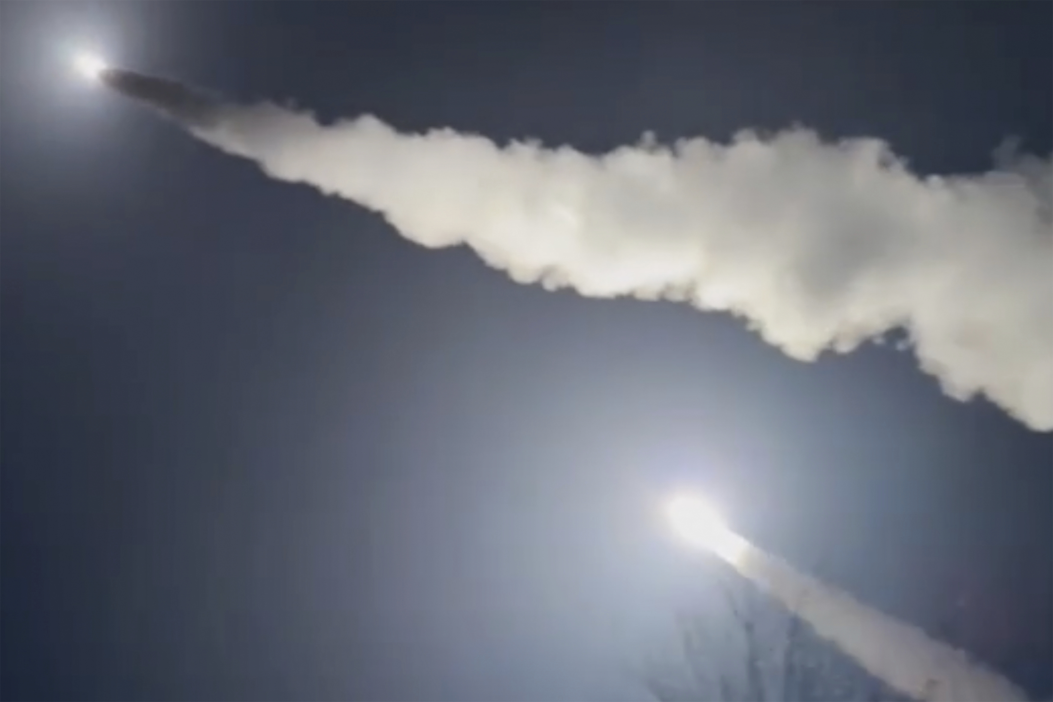 US-supplied ATACMS missiles being fired from an undisclosed location in Ukraine