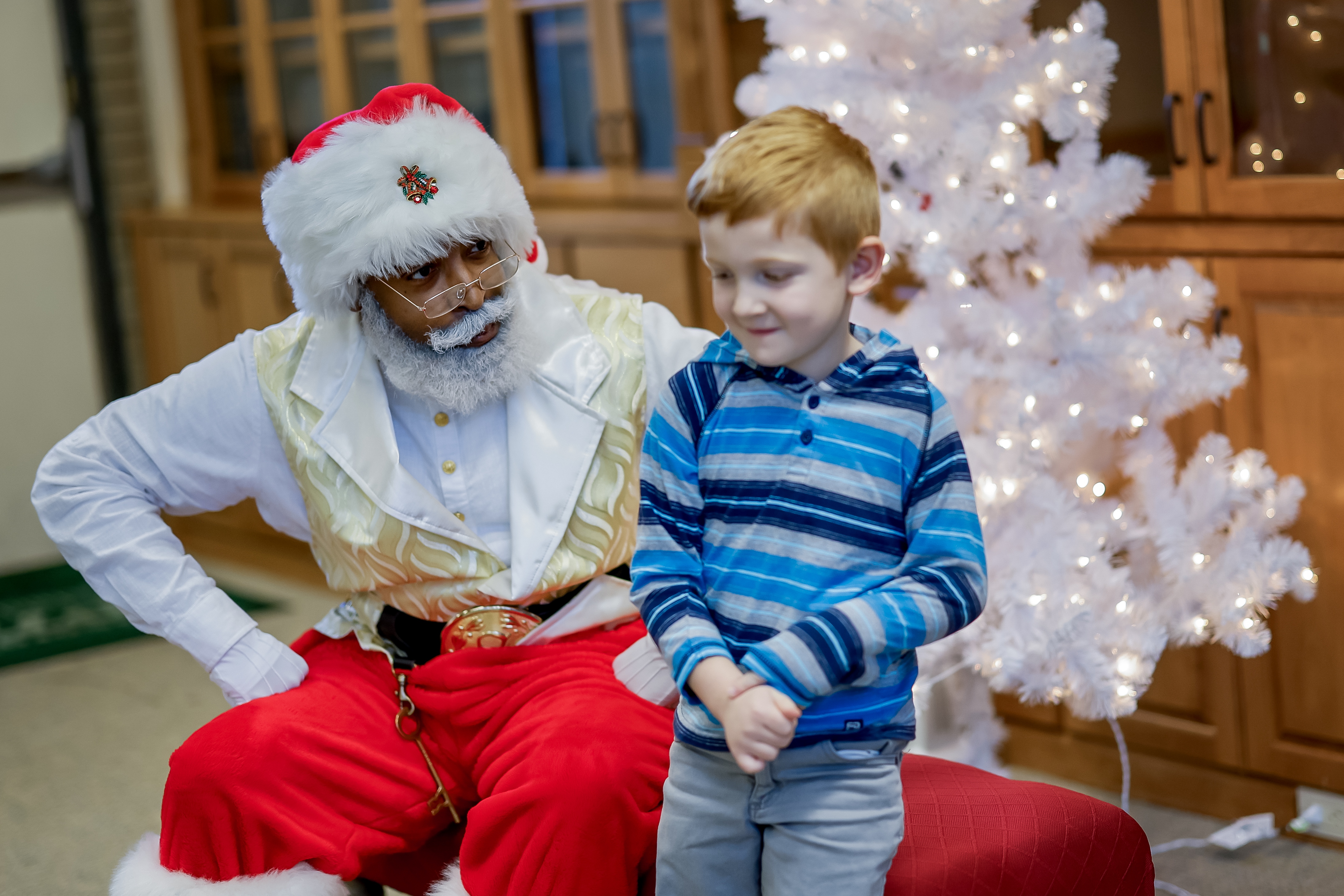 Black Santa Claus in Atlanta, Georgia, USA