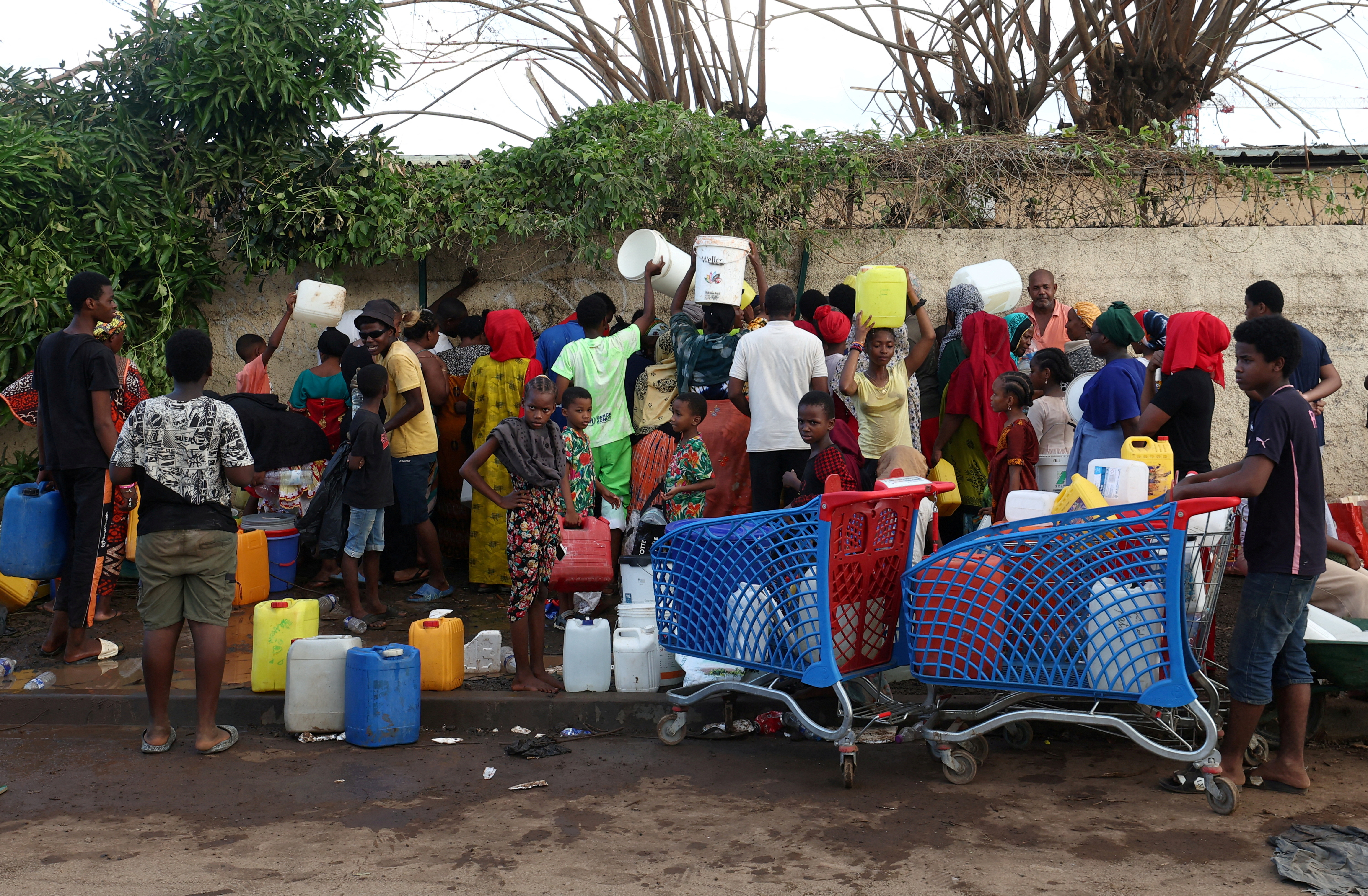 Aftermath of Cyclone Chido in Mayotte