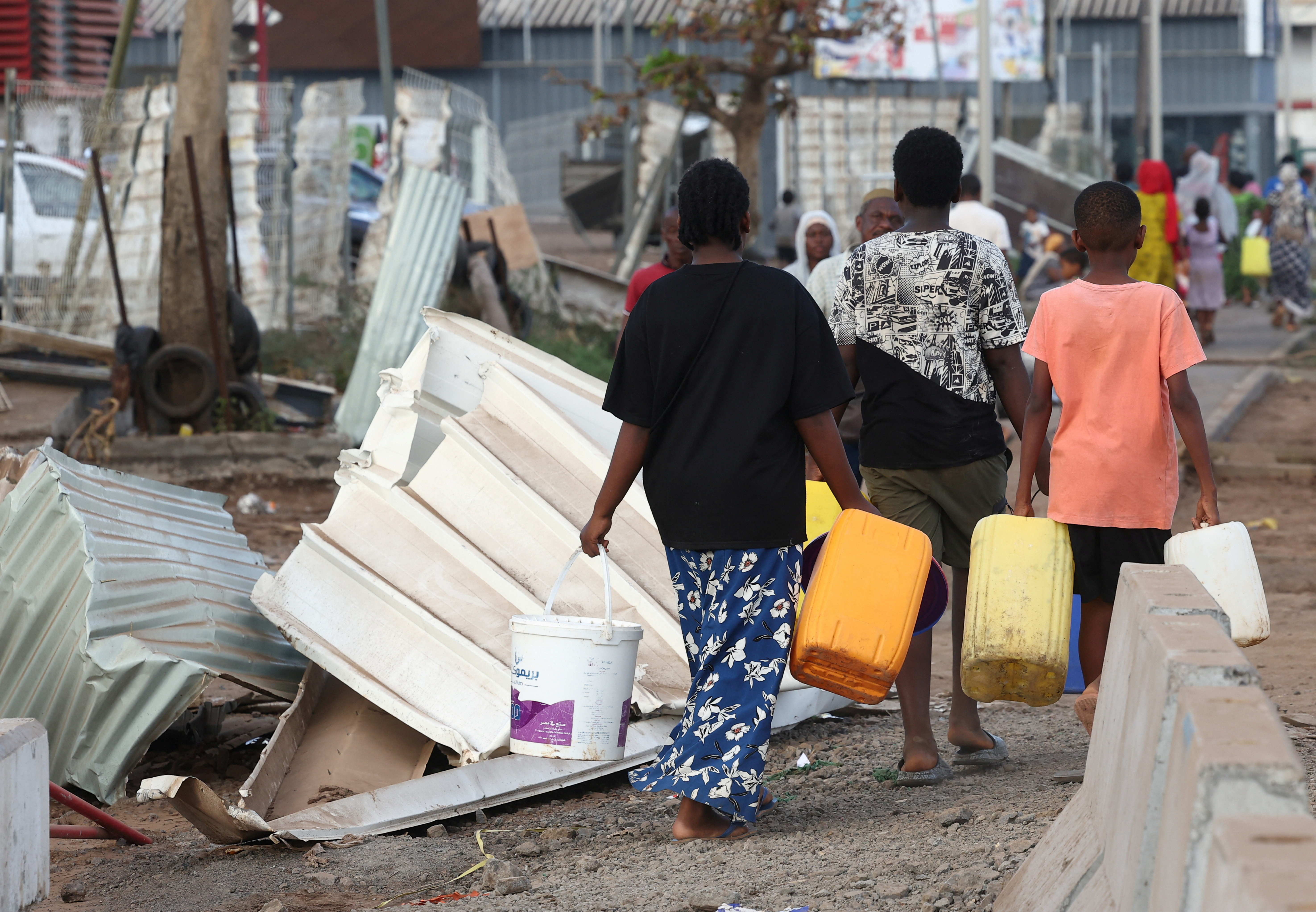Aftermath of Cyclone Chido in Mayotte