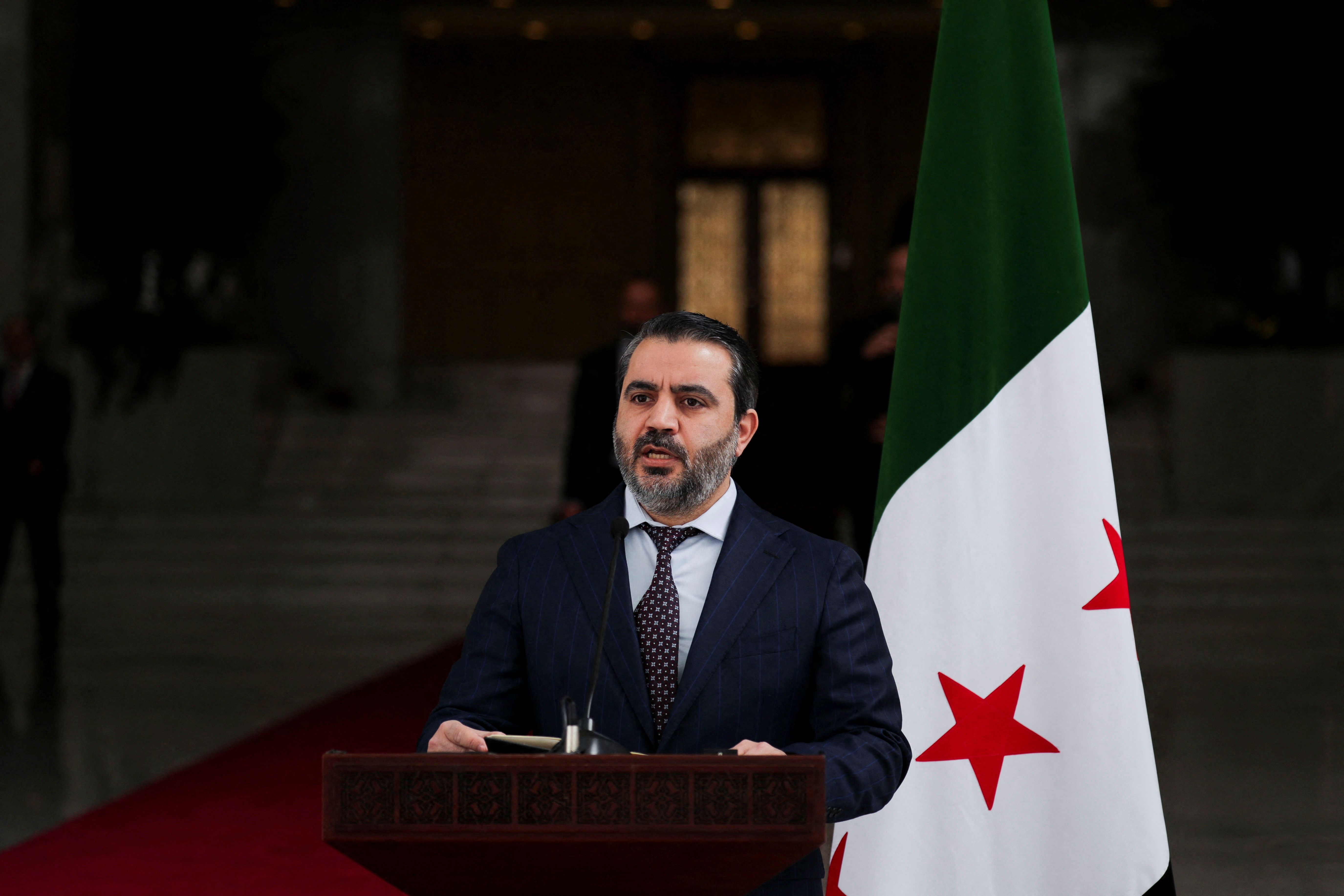 Syrian Foreign Minister Asaad Hassan al-Shibani