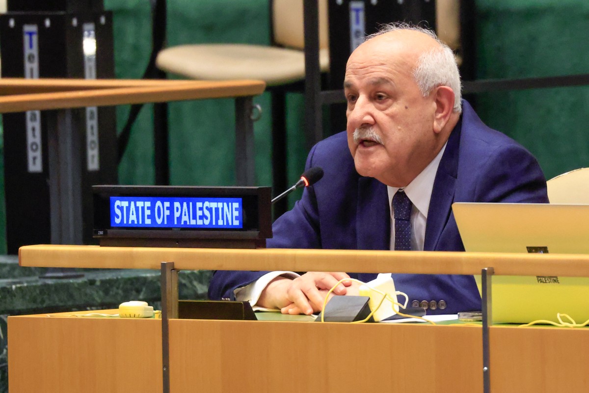 Palestinian UN Representative Riyad Mansour