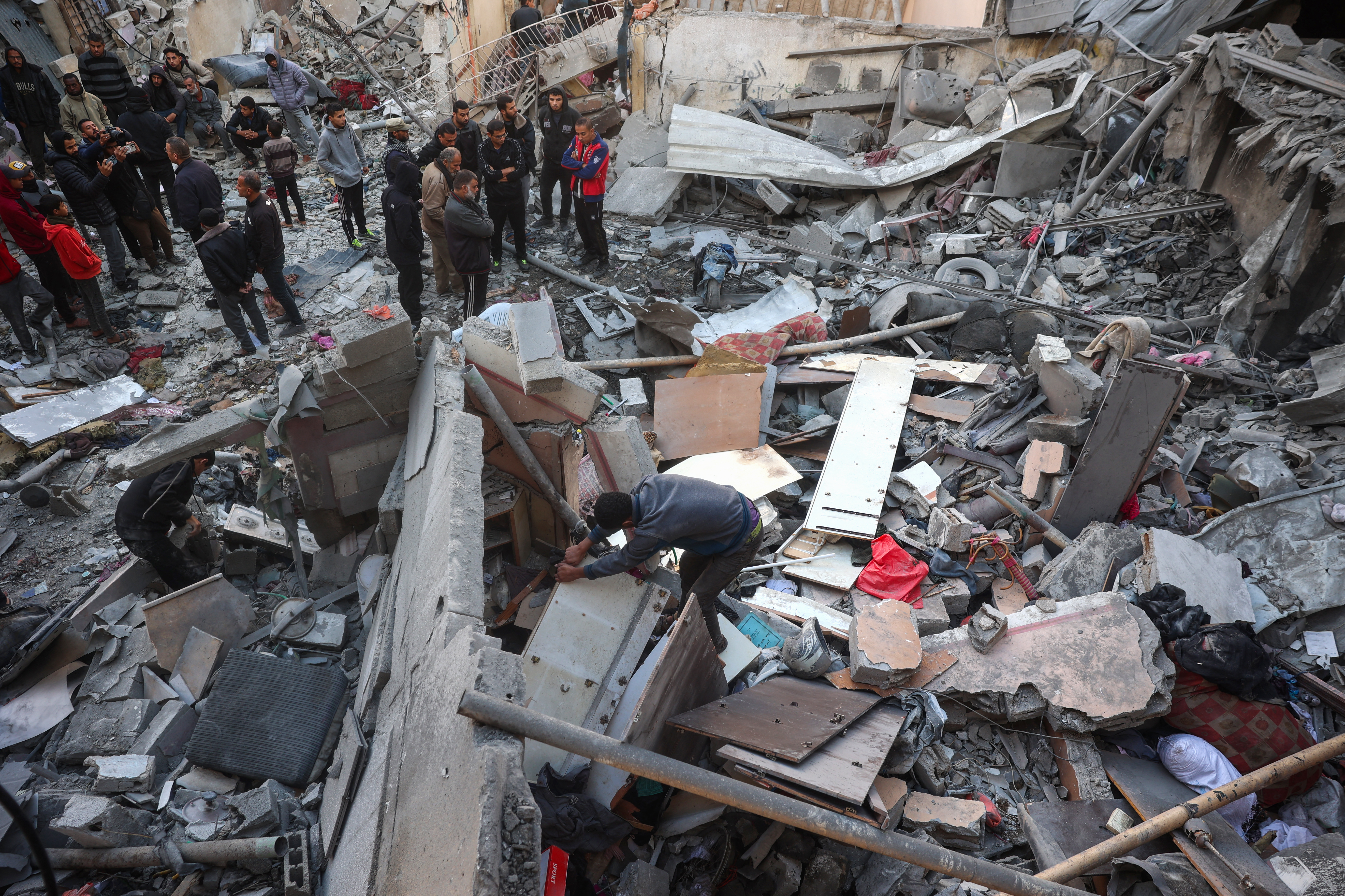 Israeli strike in Nuseirat in the central Gaza Strip