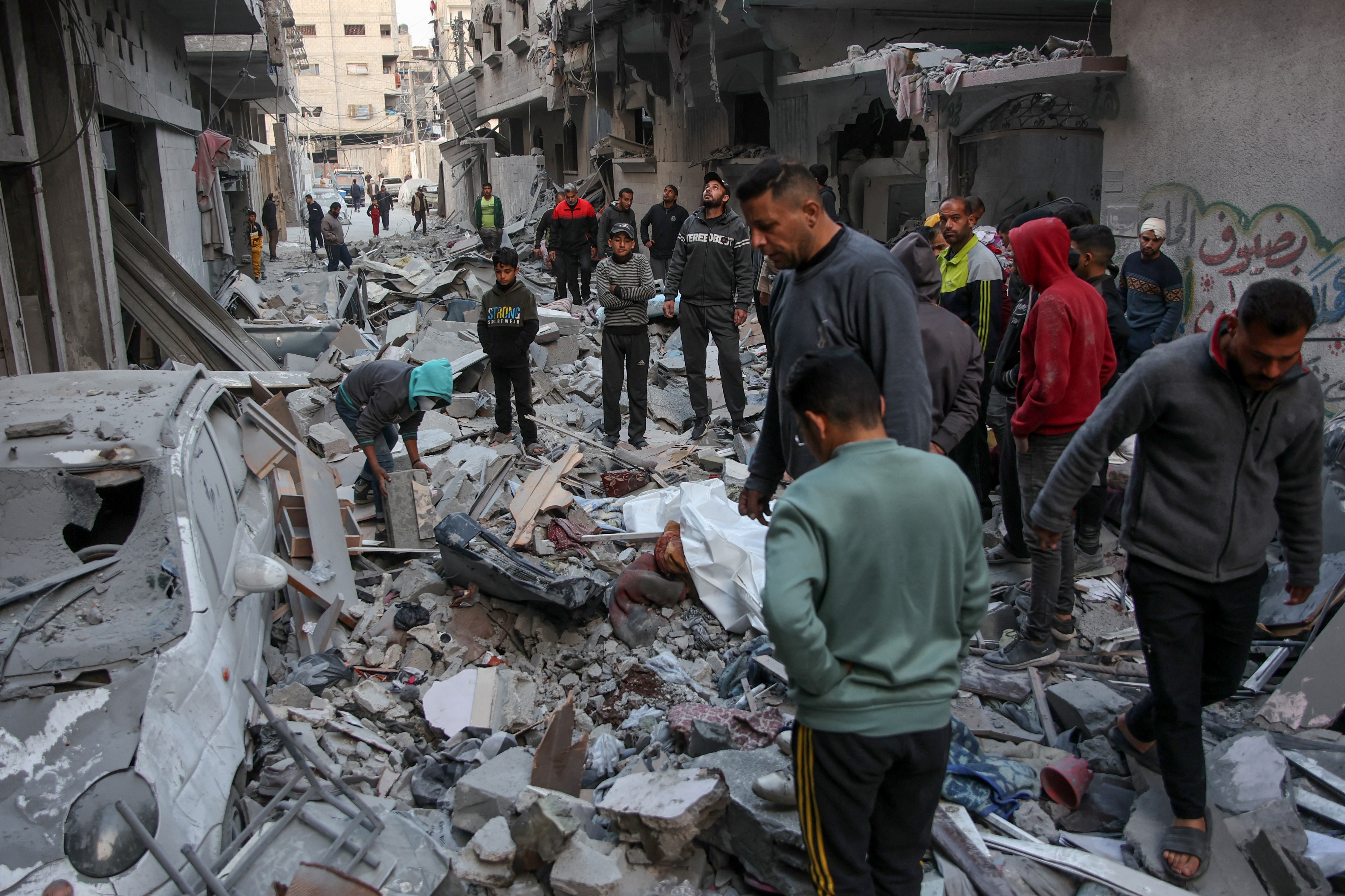 Israeli strike in Nuseirat in the central Gaza Strip