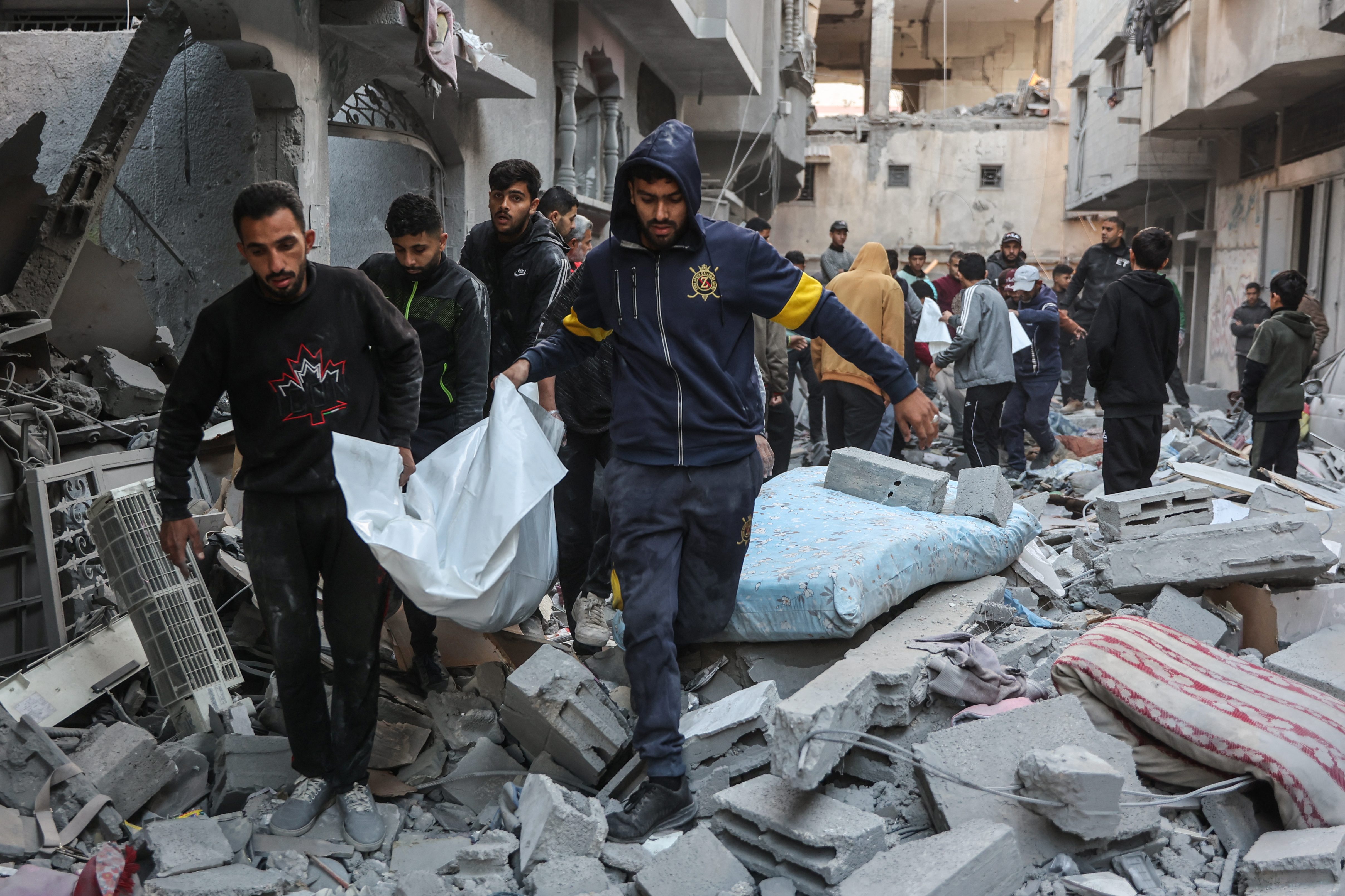 Israeli strike in Nuseirat in the central Gaza Strip