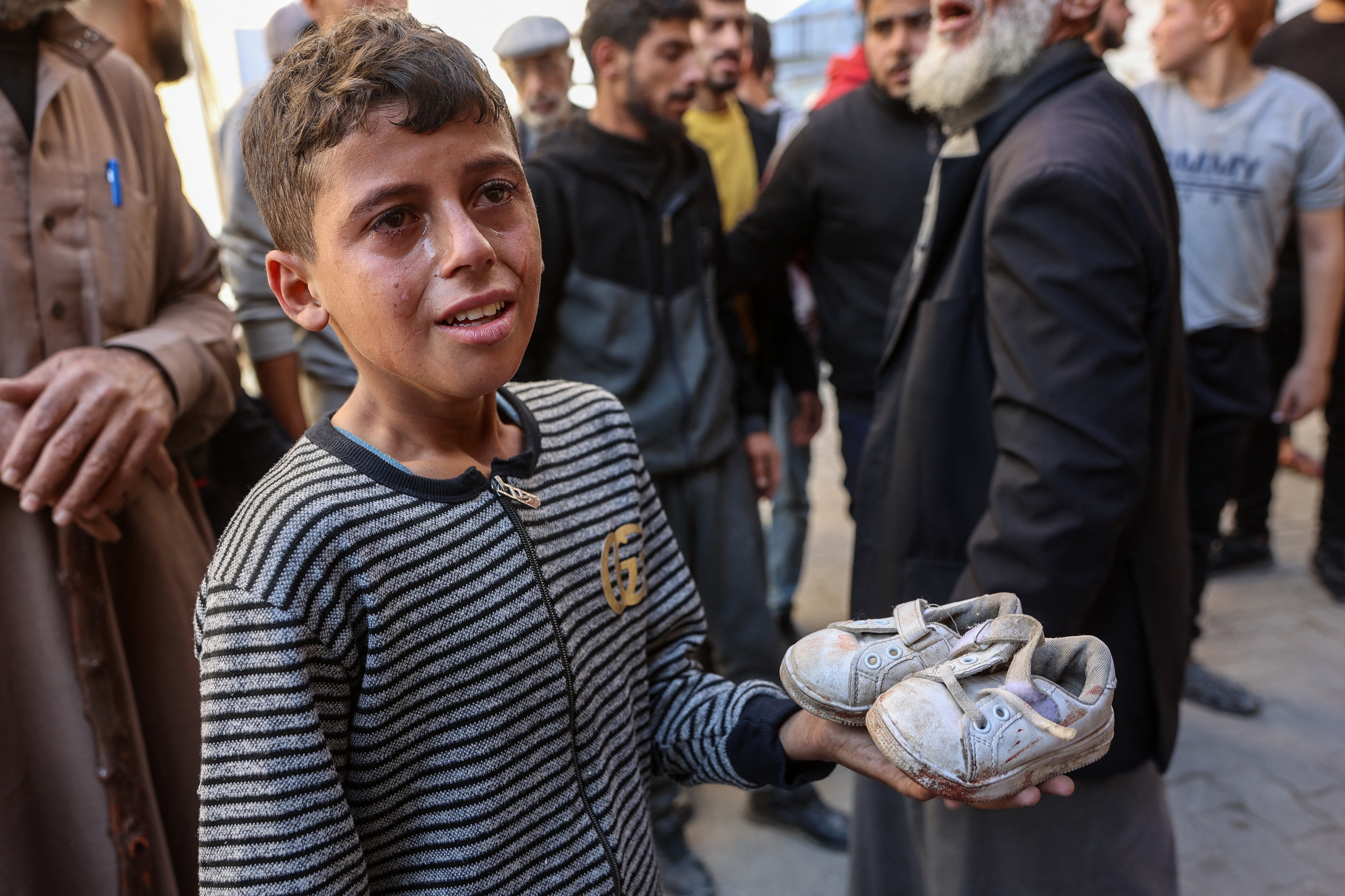 Israeli strike in Nuseirat in the central Gaza Strip