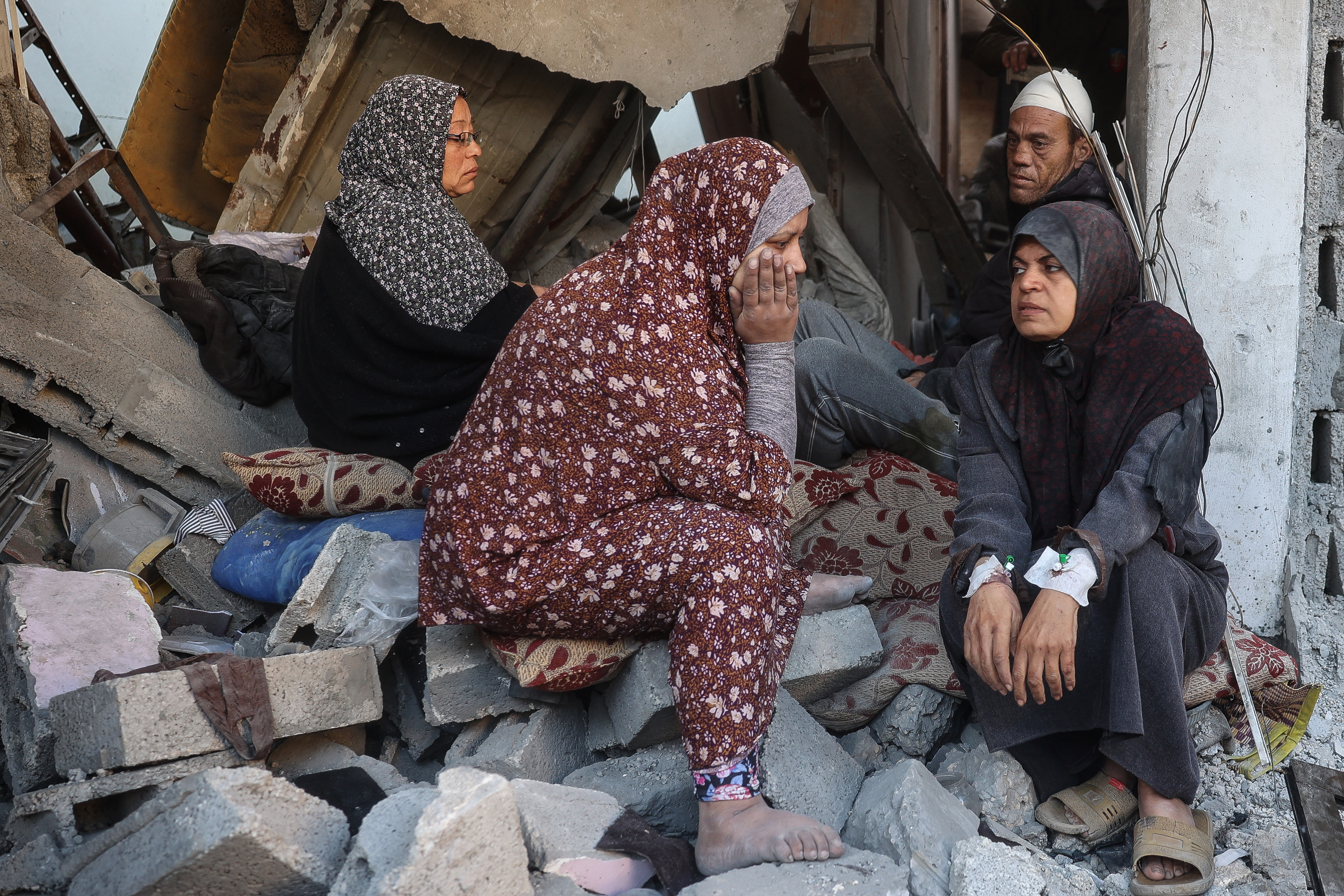 Israeli strike in Nuseirat in the central Gaza Strip