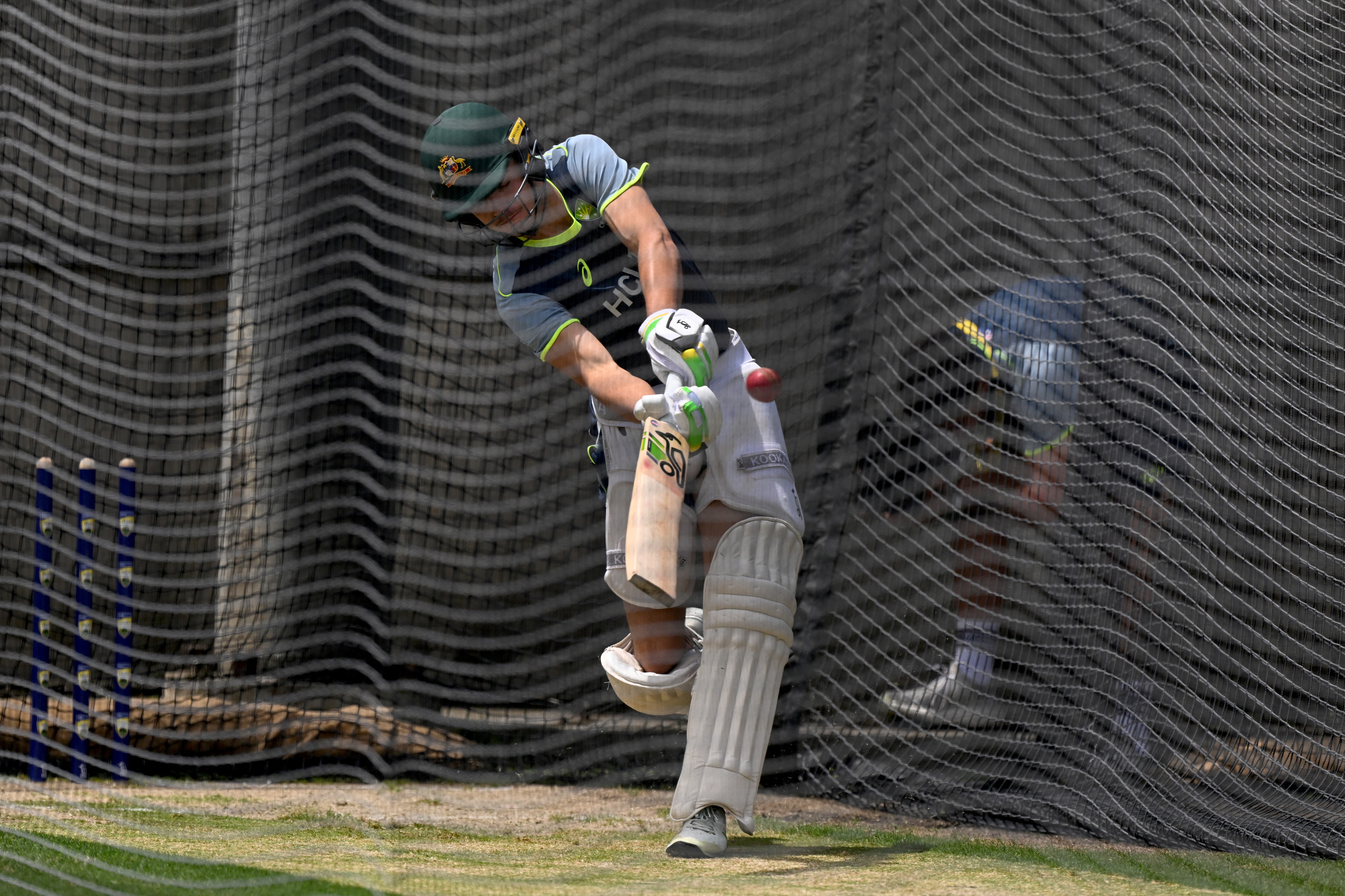 Sam Konstas in cricket nets.