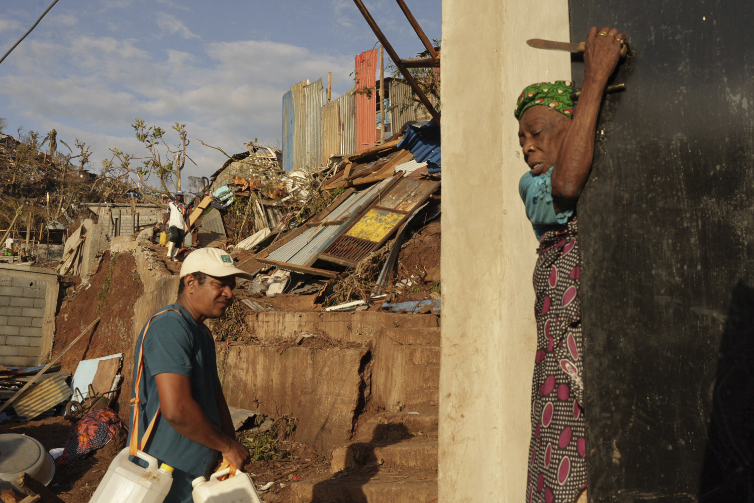 Aftermath of Cyclone Chido in Mayotte