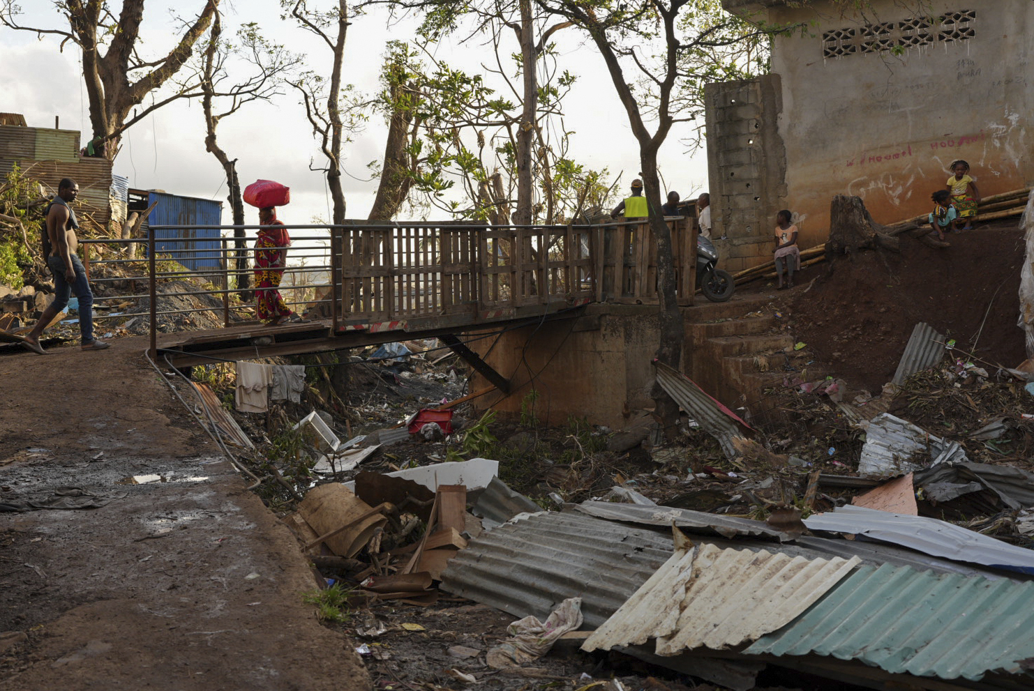 Aftermath of Cyclone Chido in Mayotte