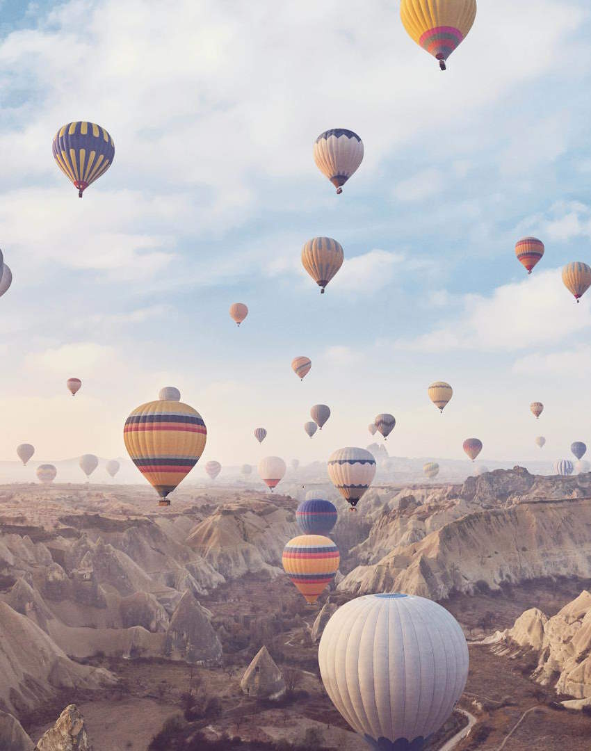 Hot air balloons in Cappadocia