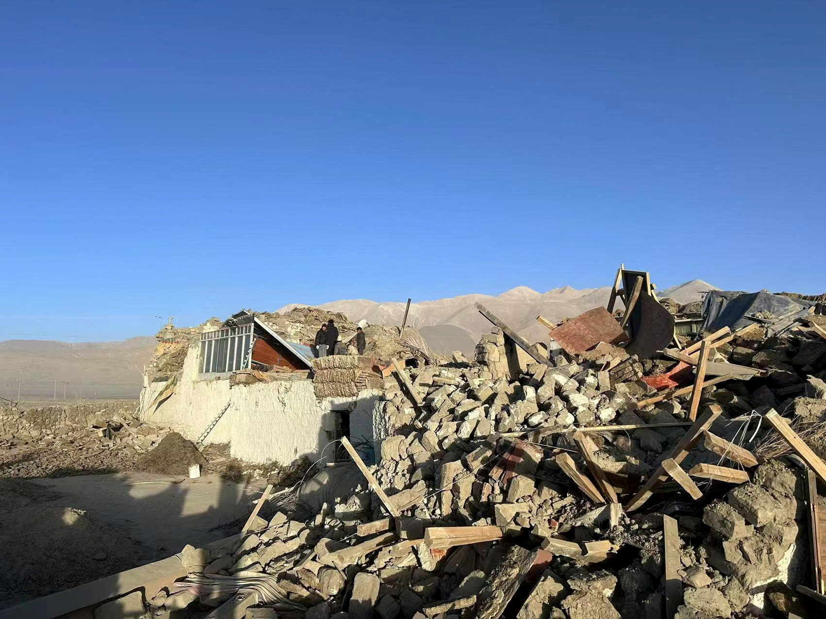 Damaged houses are pictured after an earthquake at a village in Shigatse, Tibet Autonomous Region, China January 7, 2025.