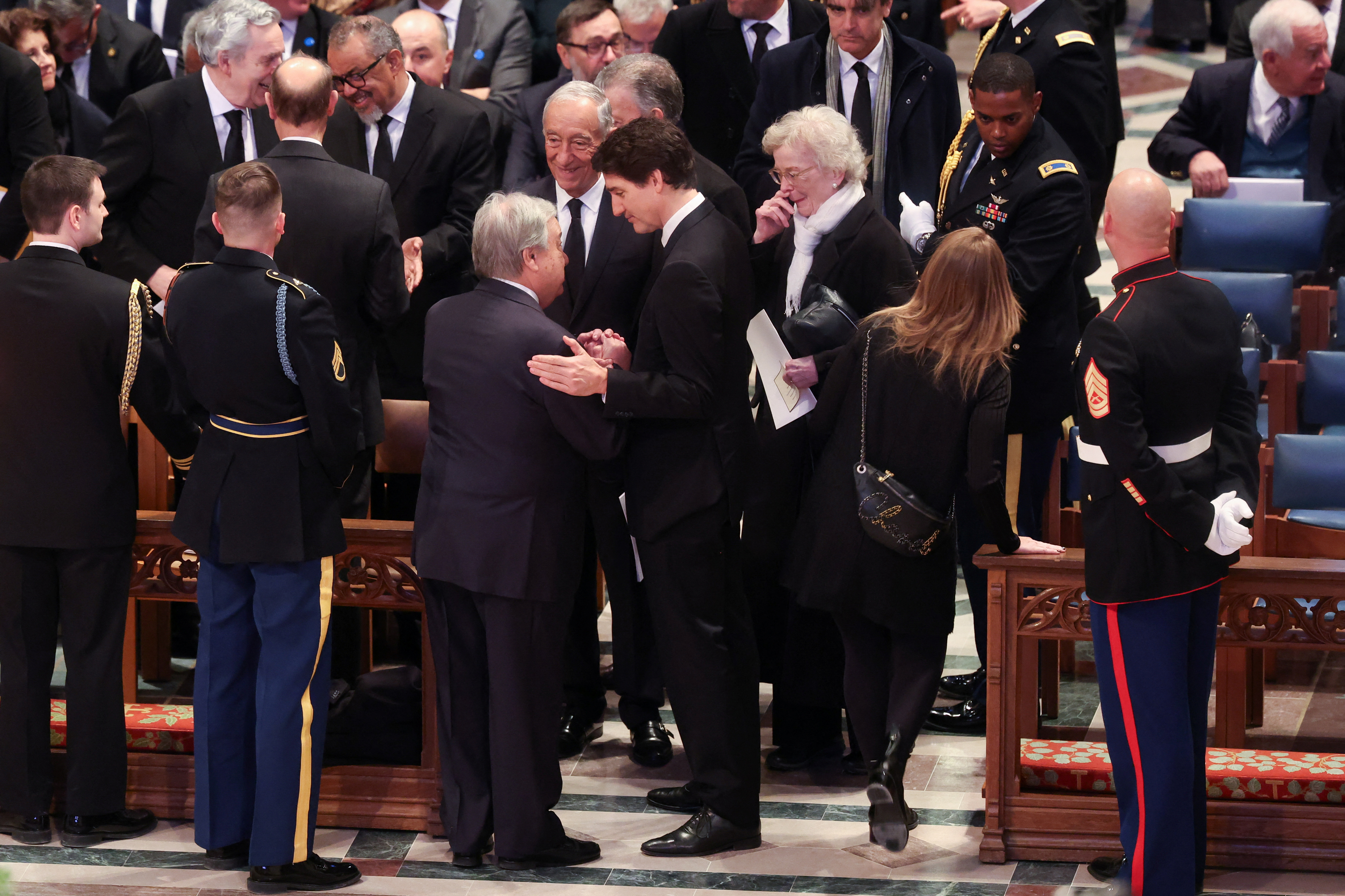 World leaders including UN chief Antonio Guterres and Canadian Prime Minister Justin Trudeau attend Carter's funeral in Washington, DC