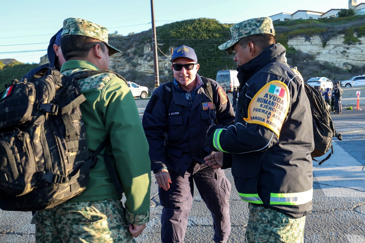 first responders base camp set up at Zuma Beach