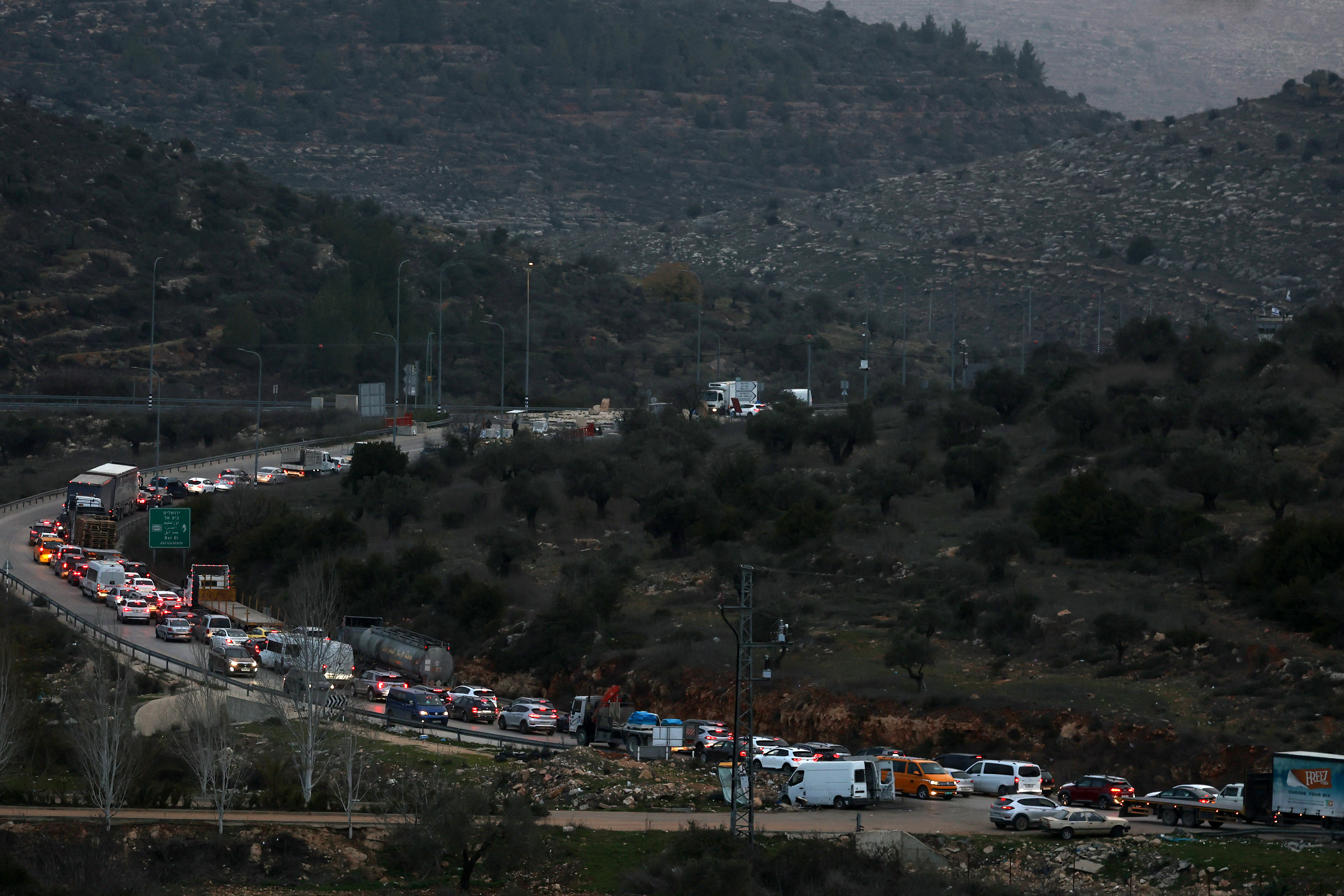 West Bank traffic jam