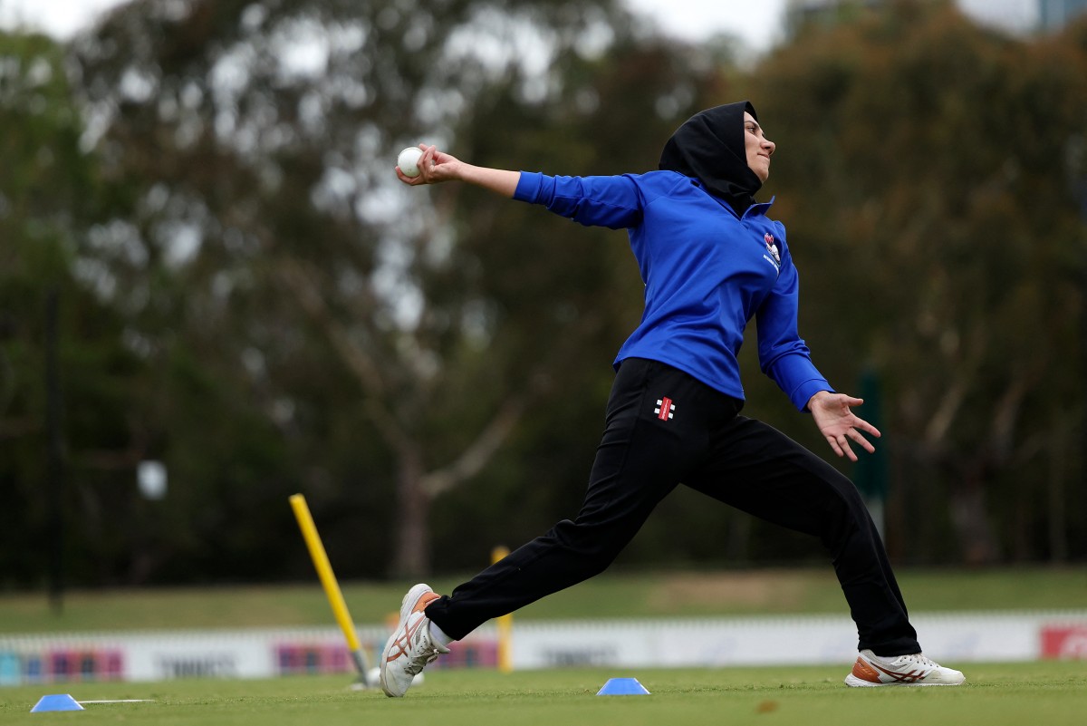 Afghanistan Women's XI players cheer