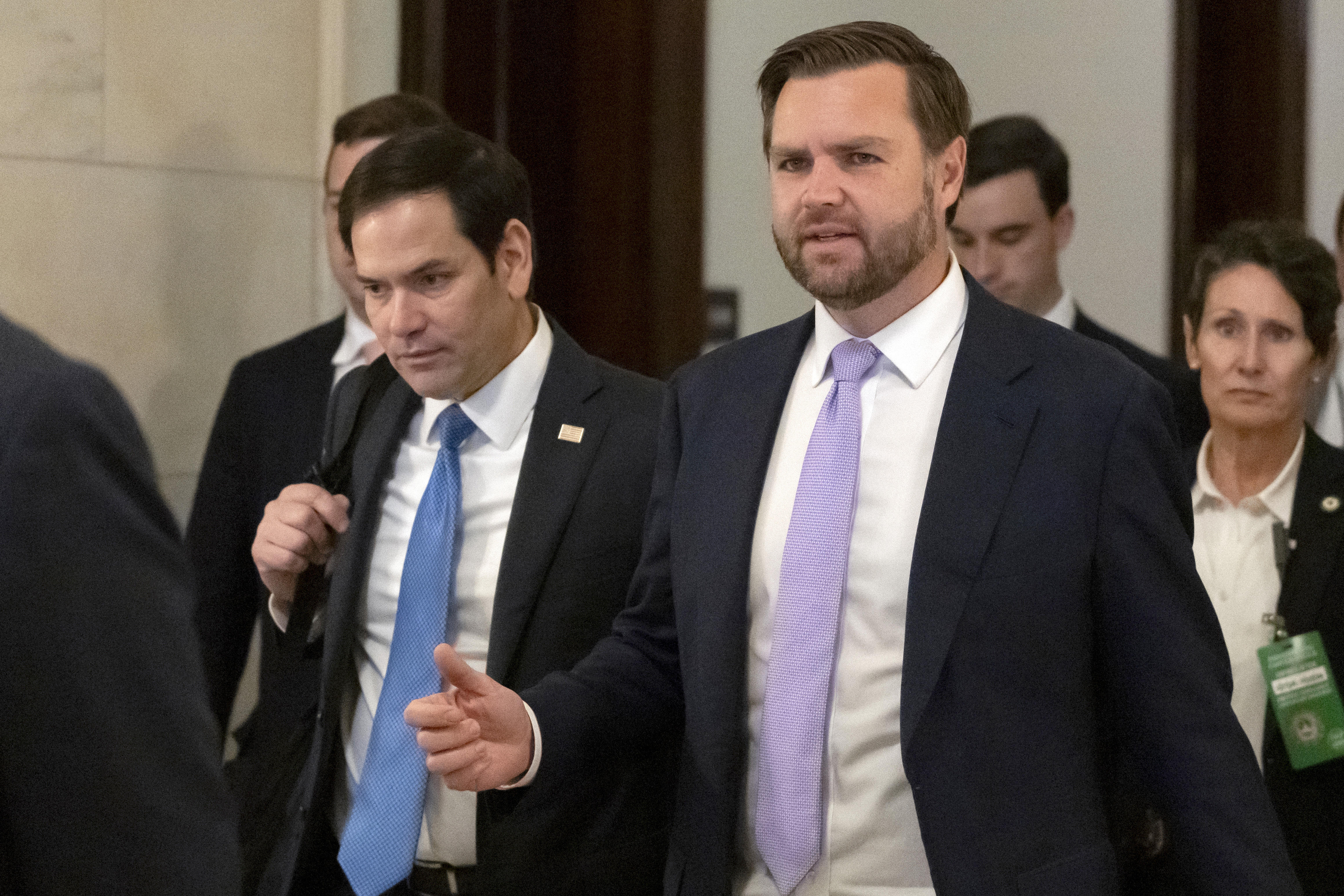 JD Vance walks through Congress with Marco Rubio