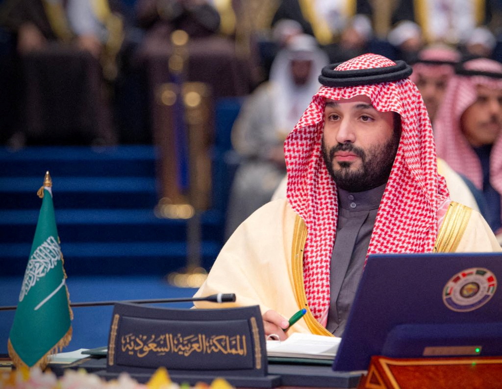 Saudi Crown Prince Mohammed bin Salman attends the 45th Gulf Cooperation Council (GCC) Summit in Kuwait city, Kuwait, December 1, 2024. Bandar Algaloud/Courtesy of Saudi Royal Court/Handout via REUTERS THIS IMAGE HAS BEEN SUPPLIED BY A THIRD PARTY