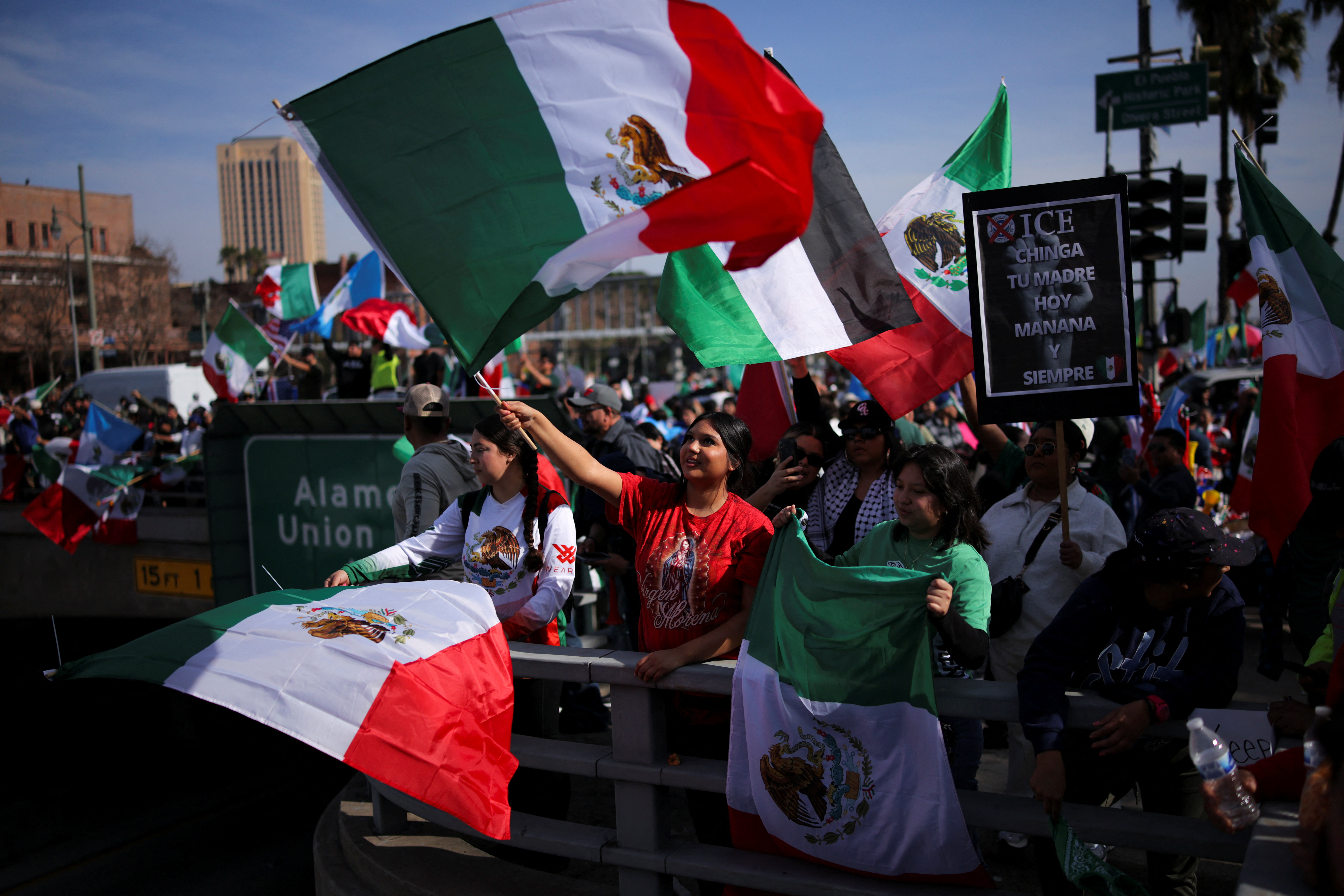 Some US businesses close in a 'day without immigrants'