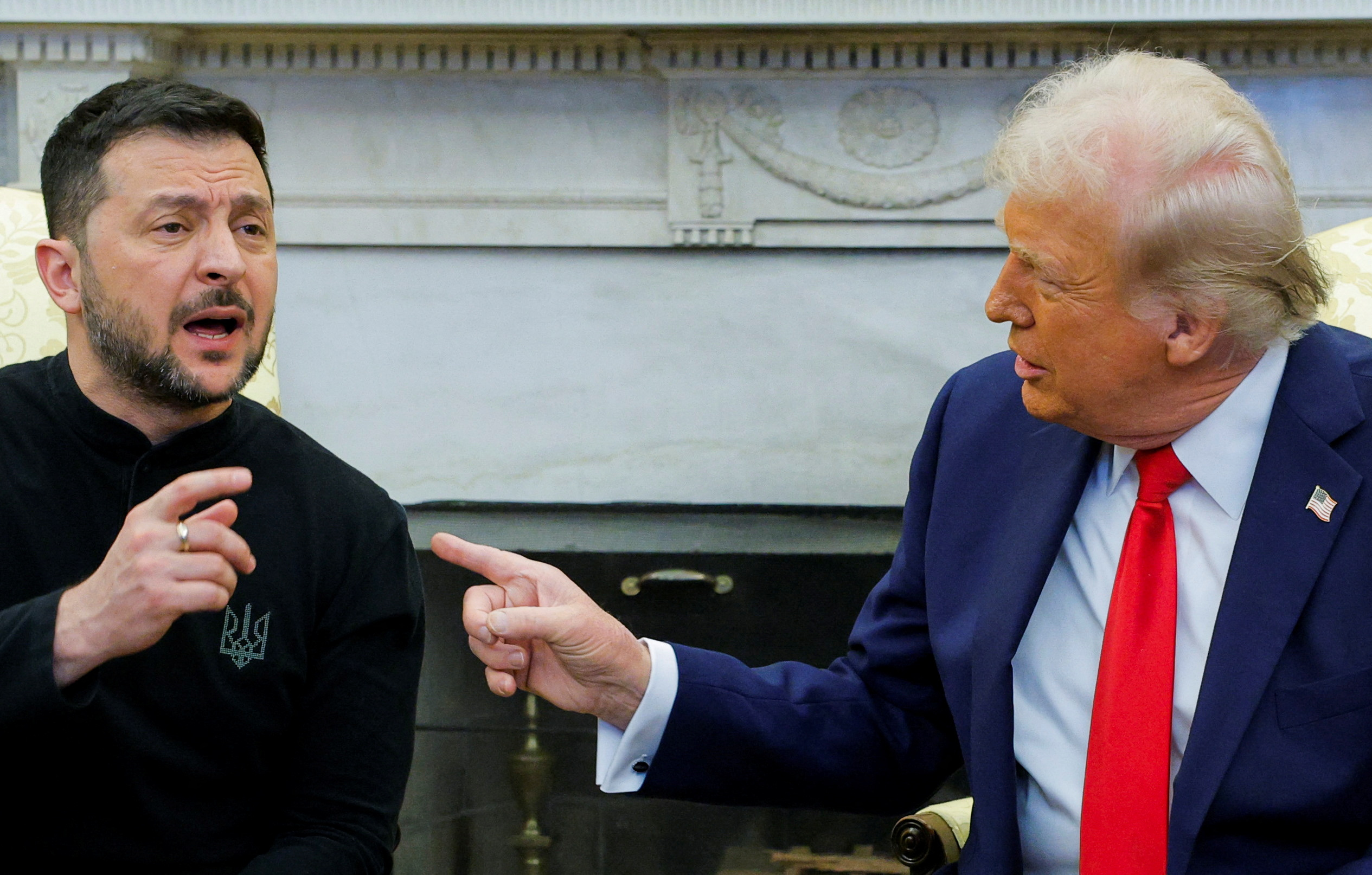 U.S. President Donald Trump meets with Ukrainian President Volodymyr Zelenskyy at the White House