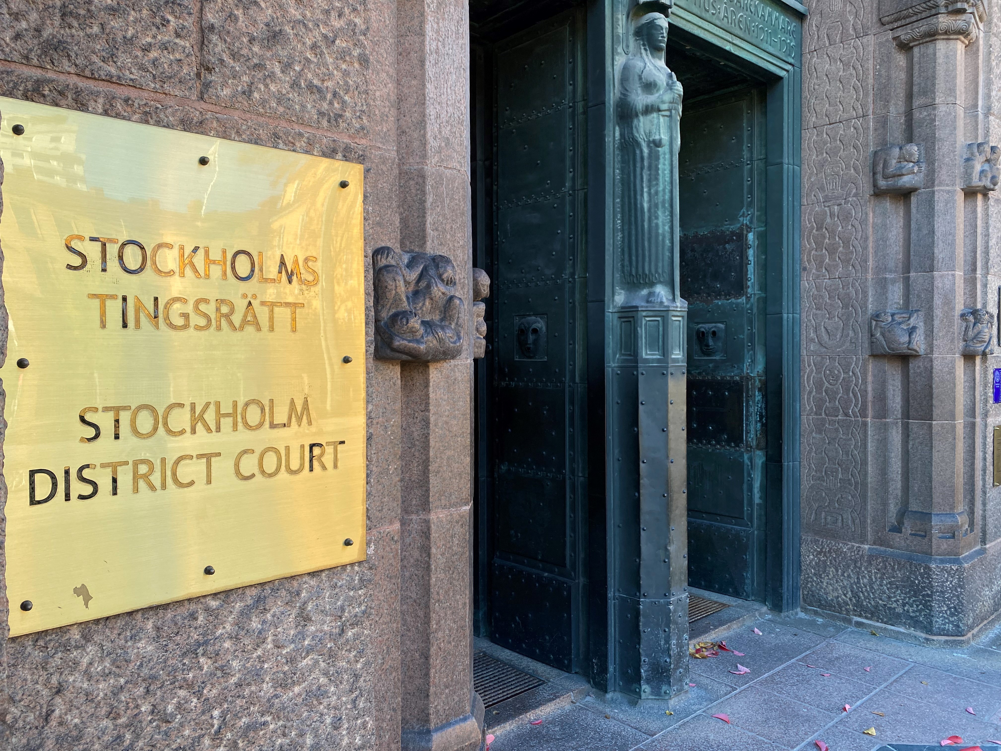 An exterior view taken on October 15, 2024 shows the building of the Stockholm District Court in Stockholm, Sweden. (Photo by Jonathan KLEIN / AFP)
