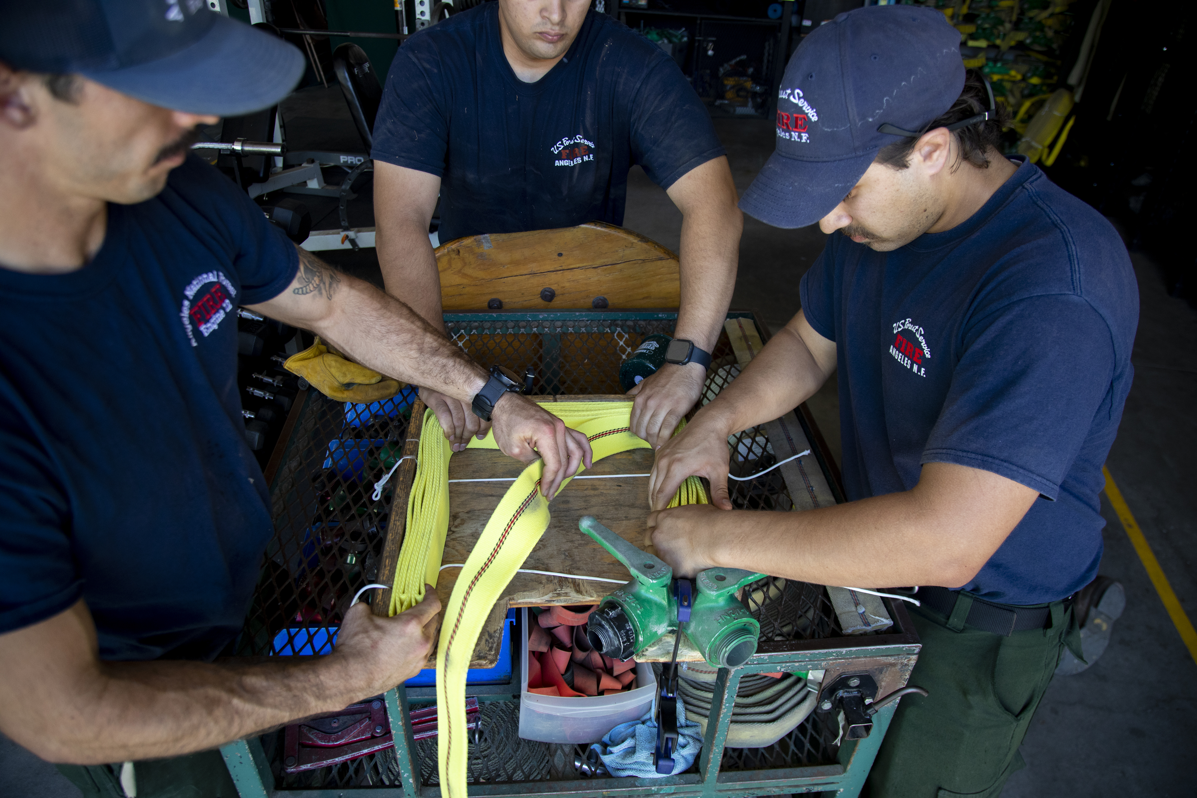 Forest dept firefighters