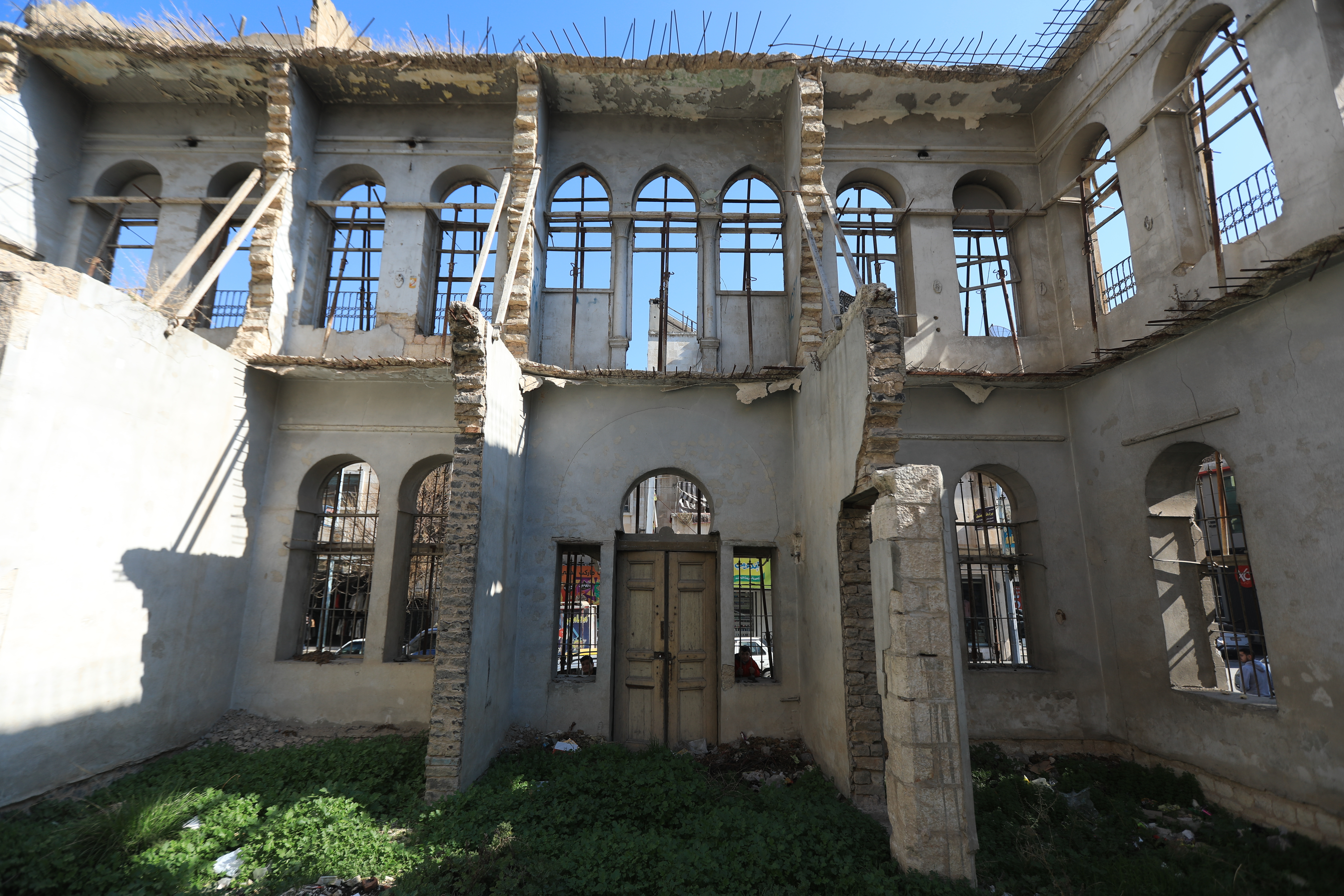 HAMA, SYRIA - JANUARY 28: A view of the buildings and structures damaged in the al-Bashuriyya during the 1982 Hama massacre by the Syria's Baath regime over 43 years ago in Hama, Syria on January 28, 2025. On Feb. 2, 1982, then-Syrian leader Hafiz Assad, father of Bashar Assad, launched a brutal campaign against a Muslim Brotherhood uprising in Hama. Under the command of Hafiz's brother Rifaat Assad, special forces bombarded the city by air and artillery for 27 days, killing tens of thousands. (Photo by Bekir Kasim/Anadolu via Getty Images)