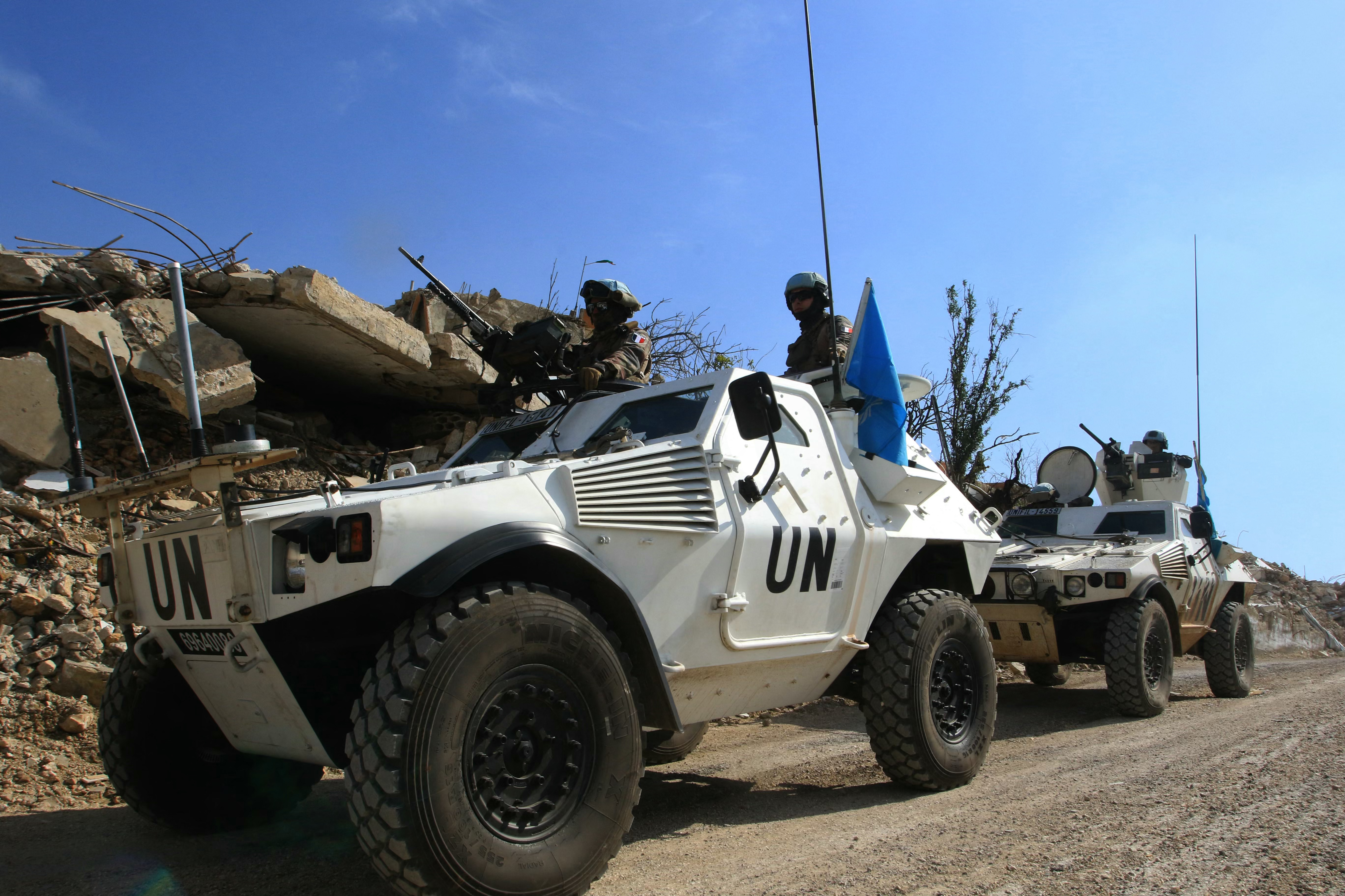 UNIFIL peacekeeping troops on Lebanon-Israel border