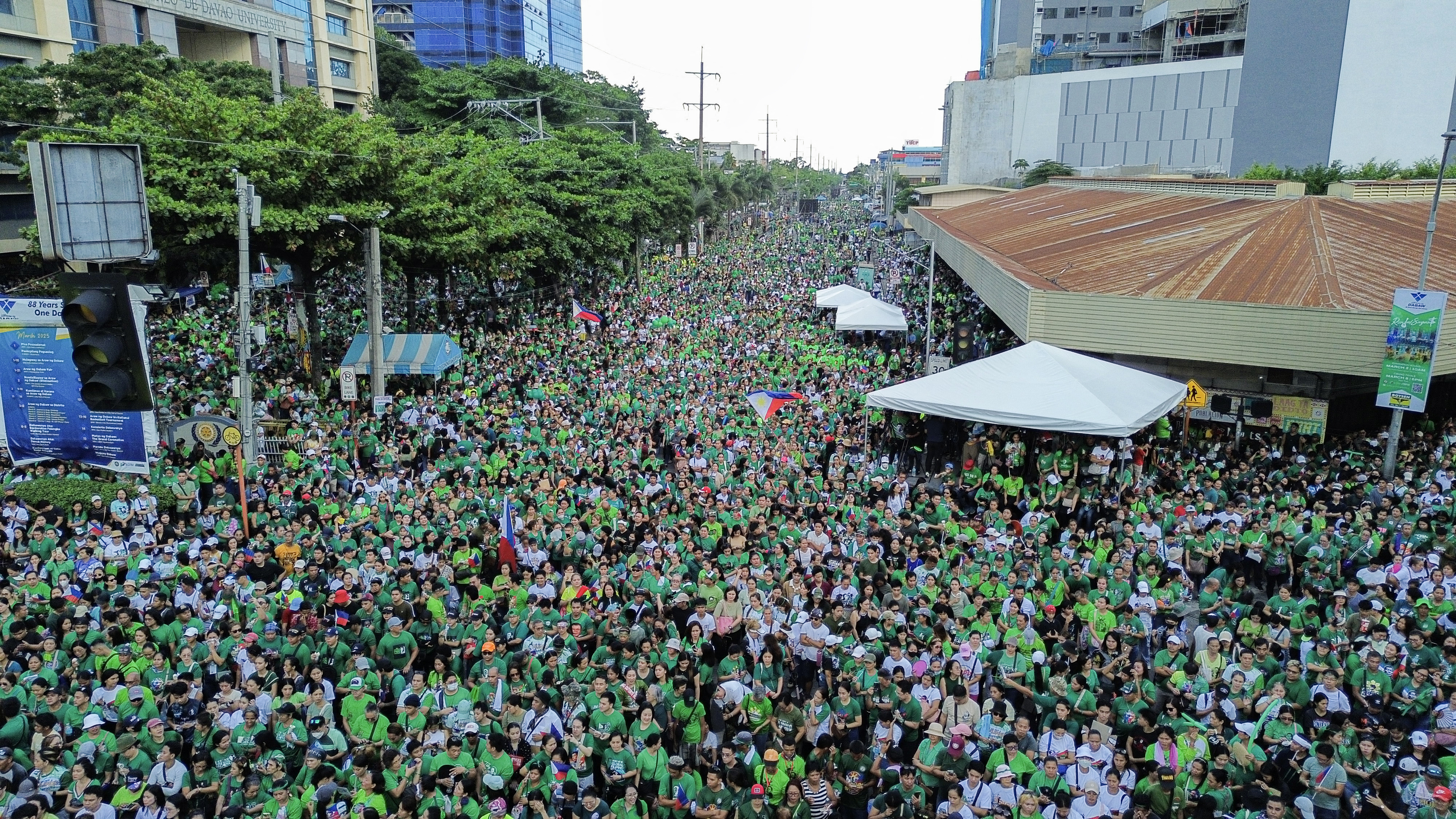 Thousands of supporters of Philippine former President Rodrigo Duterte gather for a rally.