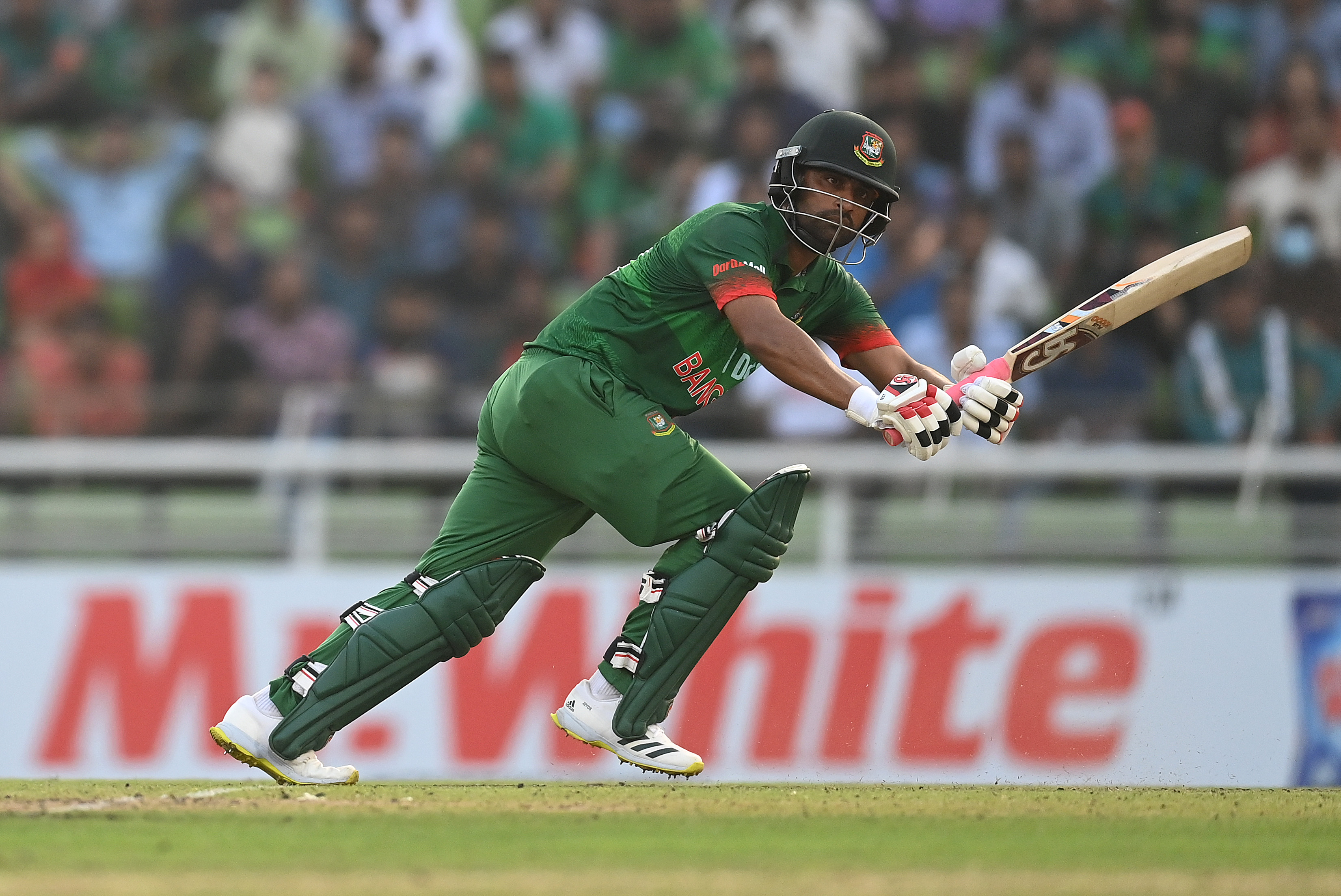 Tamim Iqbal in action.