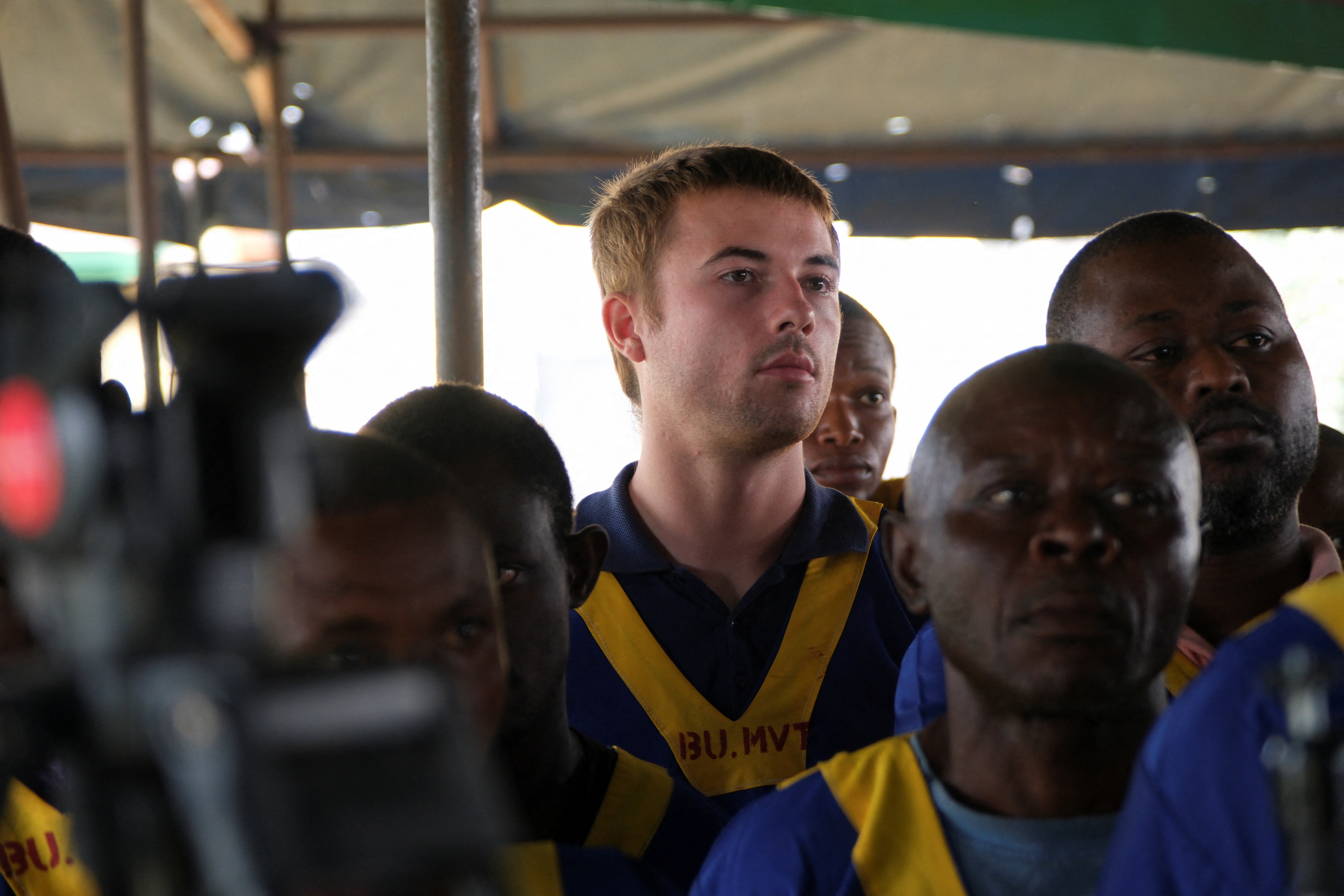 Tyler Thompson, an American citizen suspected along with a group of around fifty other people to be involved in an attempted coup in Congo, waits for the final verdict during the trial in Kinshasa, Democratic Republic of Congo, September 13, 2024. REUTERS/Justin Makangara