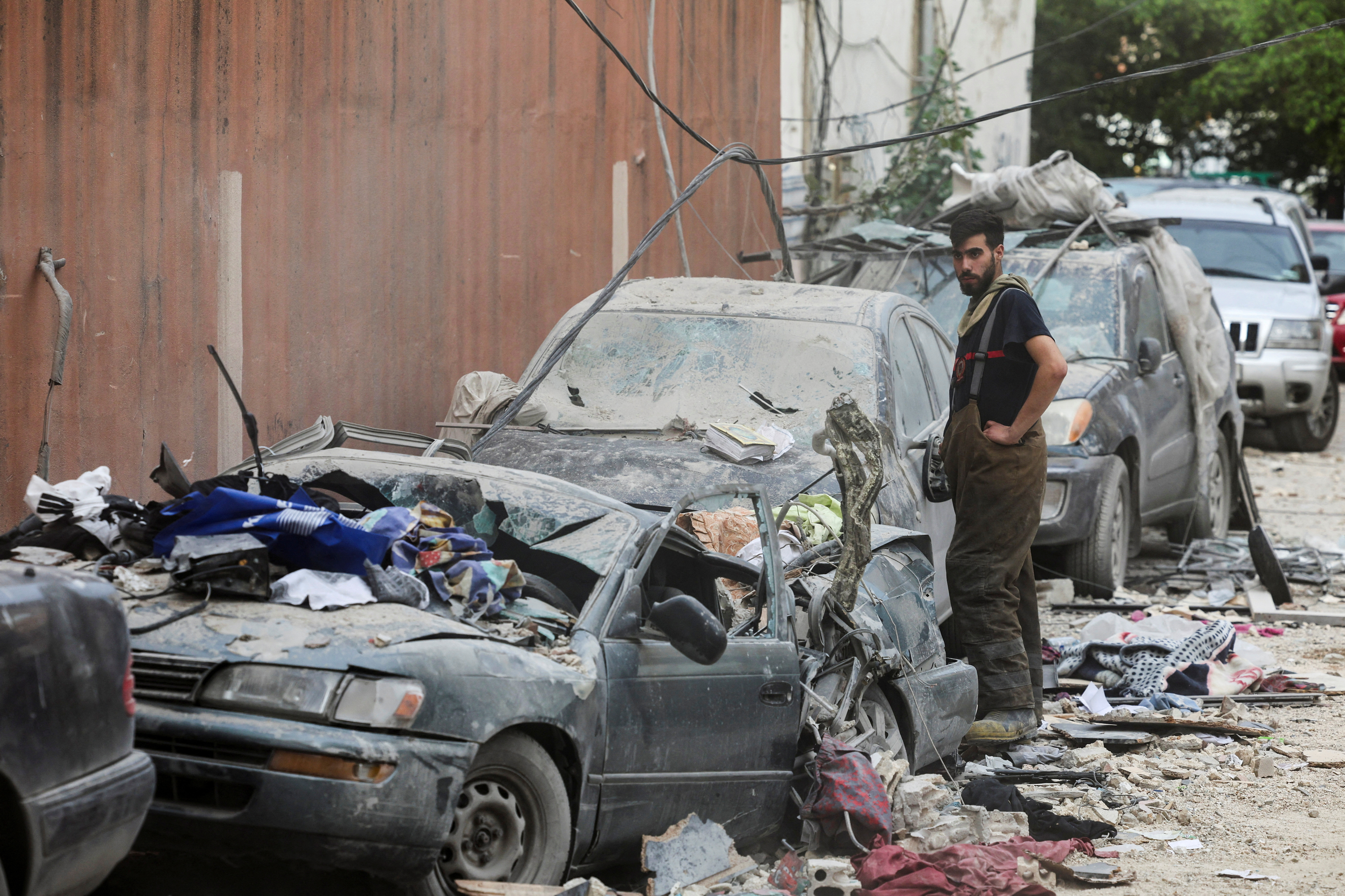 Aftermath of an Israeli airstrike, in Beirut