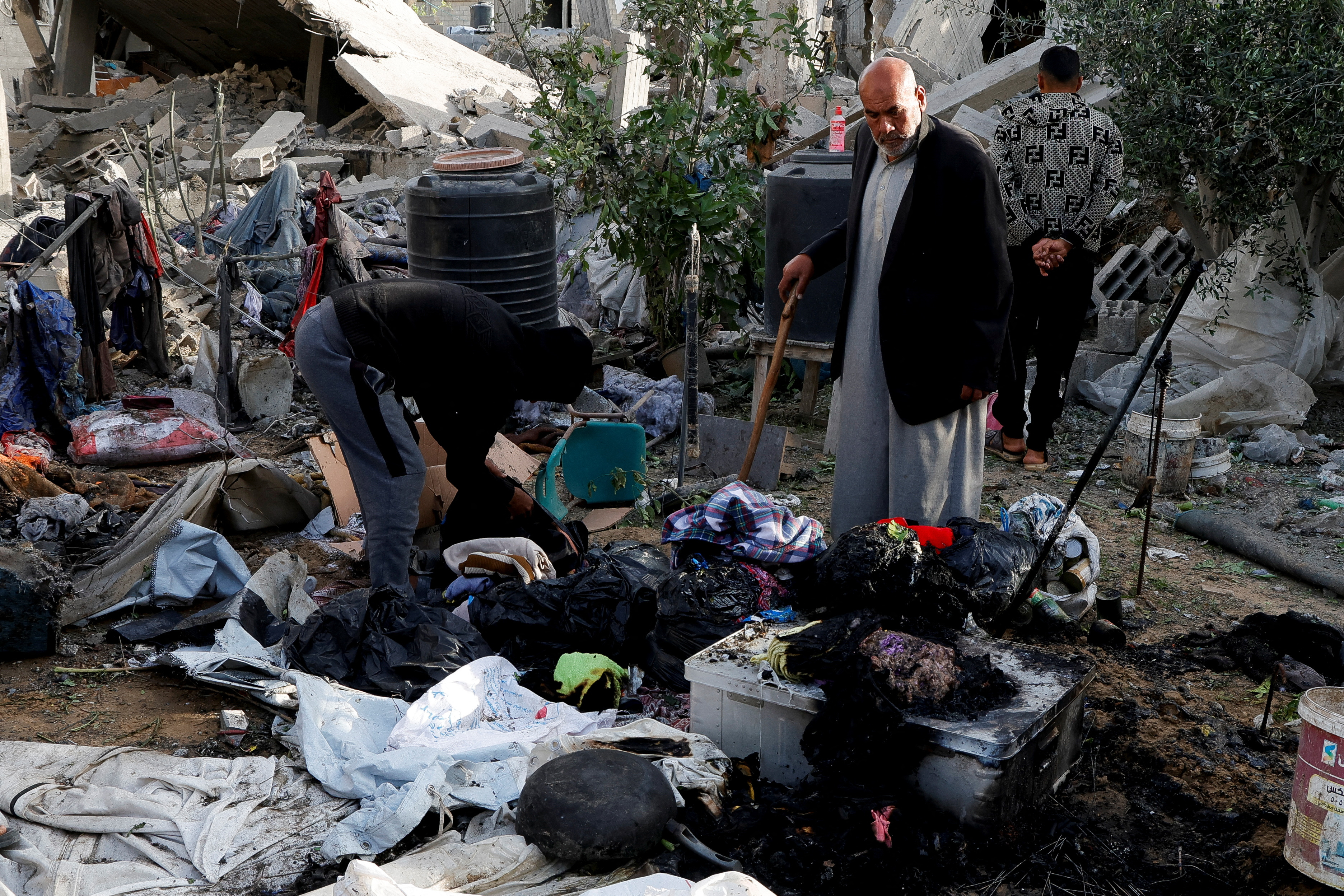 Overnight Israeli attacks hit tent shelters, homes in southern Gaza