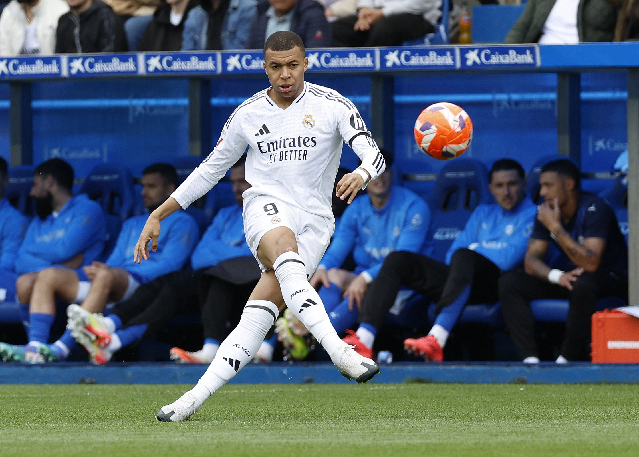 Kylian Mbappe in action