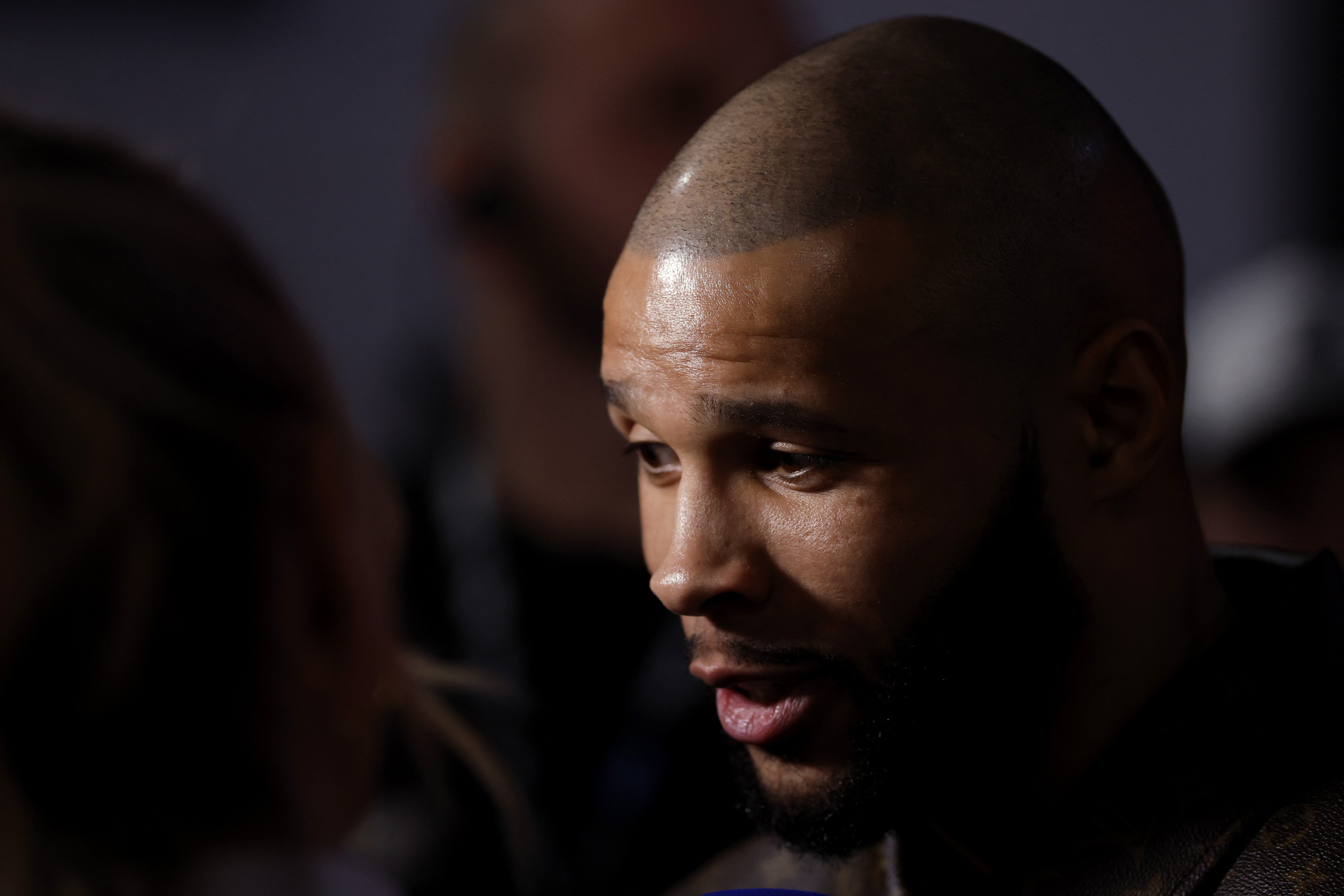 Chris Eubank Jr during the news conference.